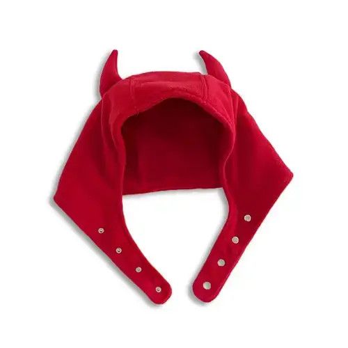 Other Devil Horns Fuzzy Ears Fleece Hat Red Color Size ONE SIZE - 1 Thumbnail