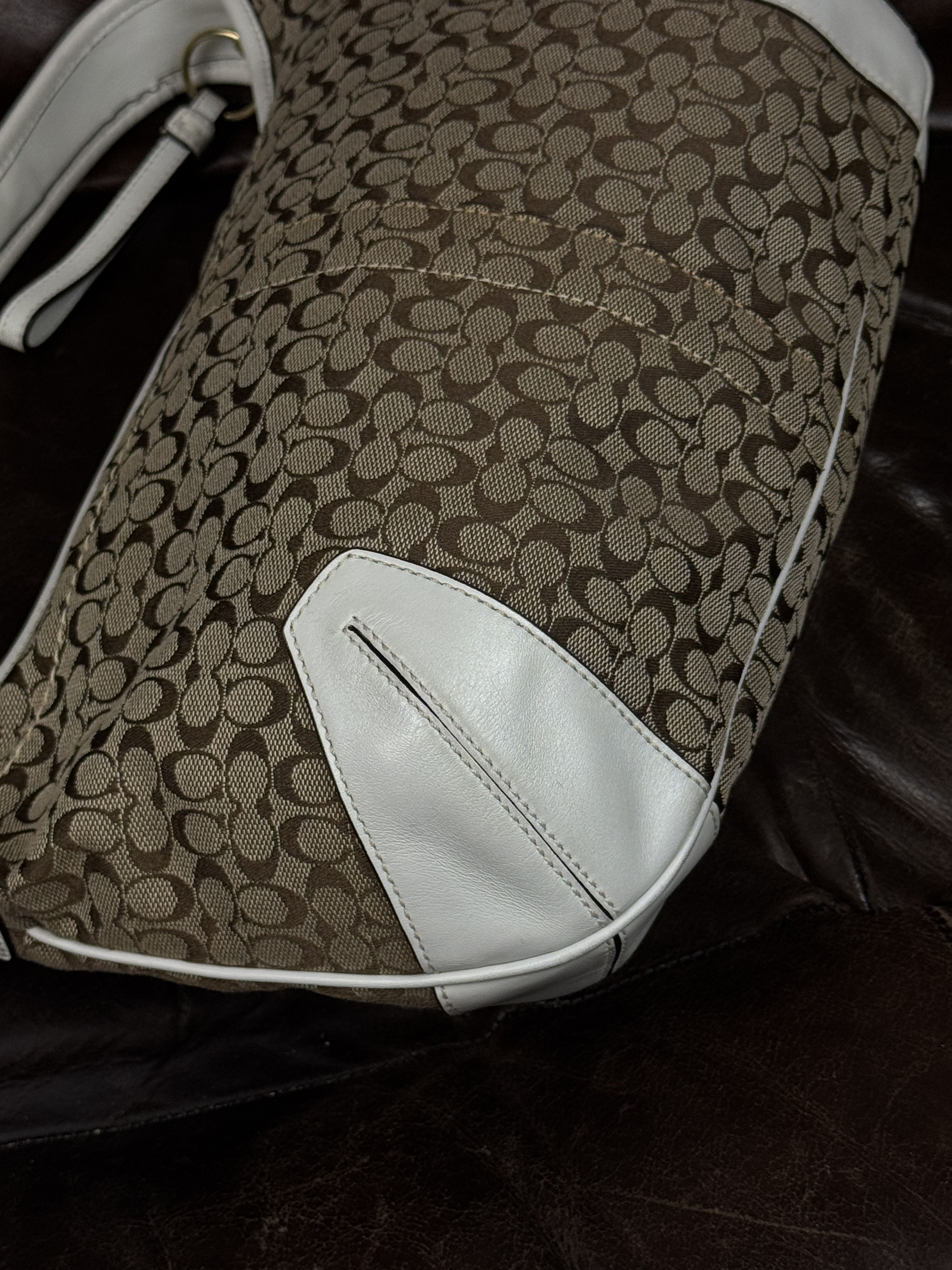 Coach Vintage Coach Ergo Hobo Signature Bag White and Beige Size ONE SIZE - 9 Thumbnail