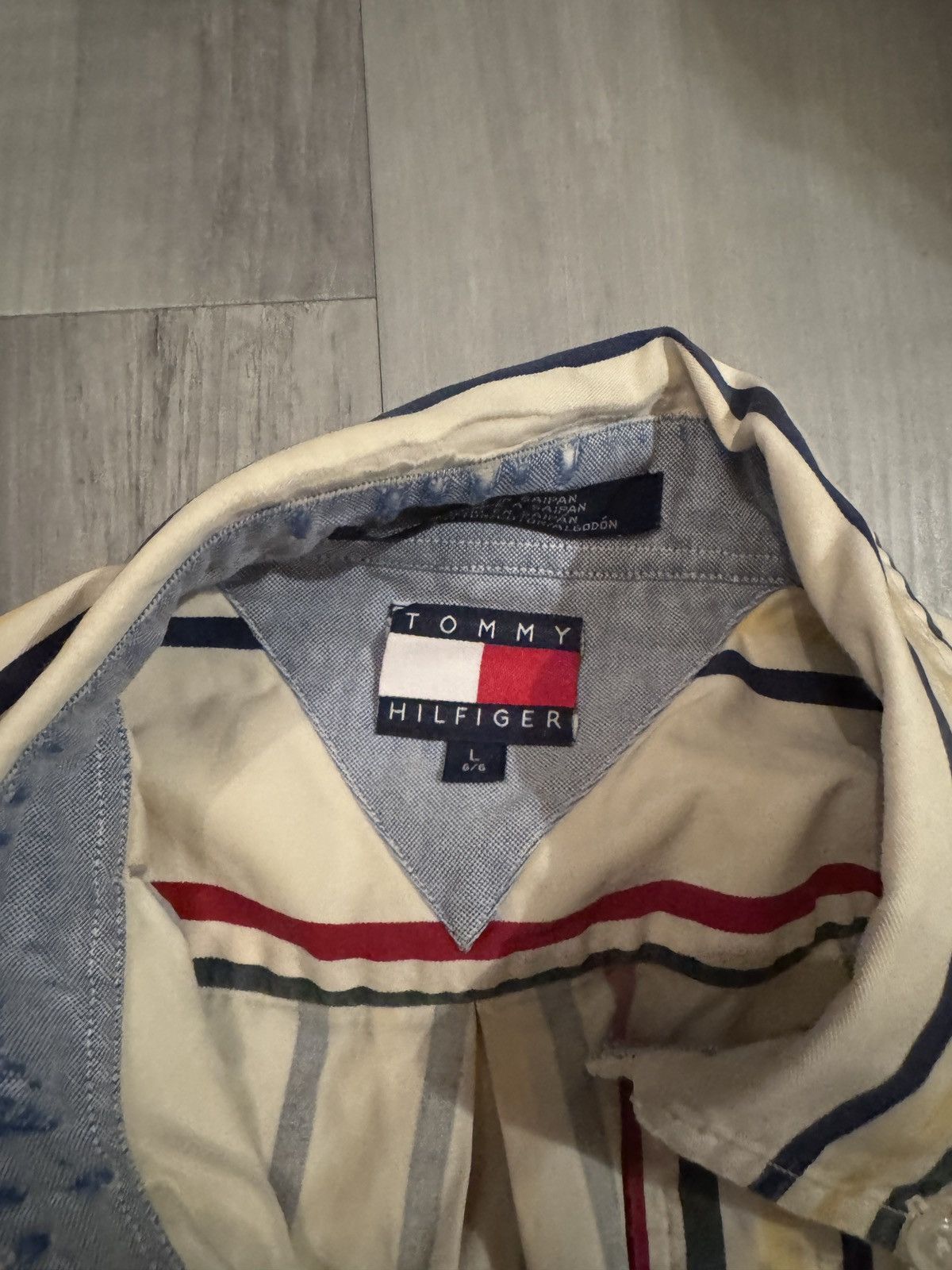 Tommy Hilfiger × Vintage Tommy Hilfiger Stripped Button Up Size US L / EU 52-54 / 3 - 3 Thumbnail