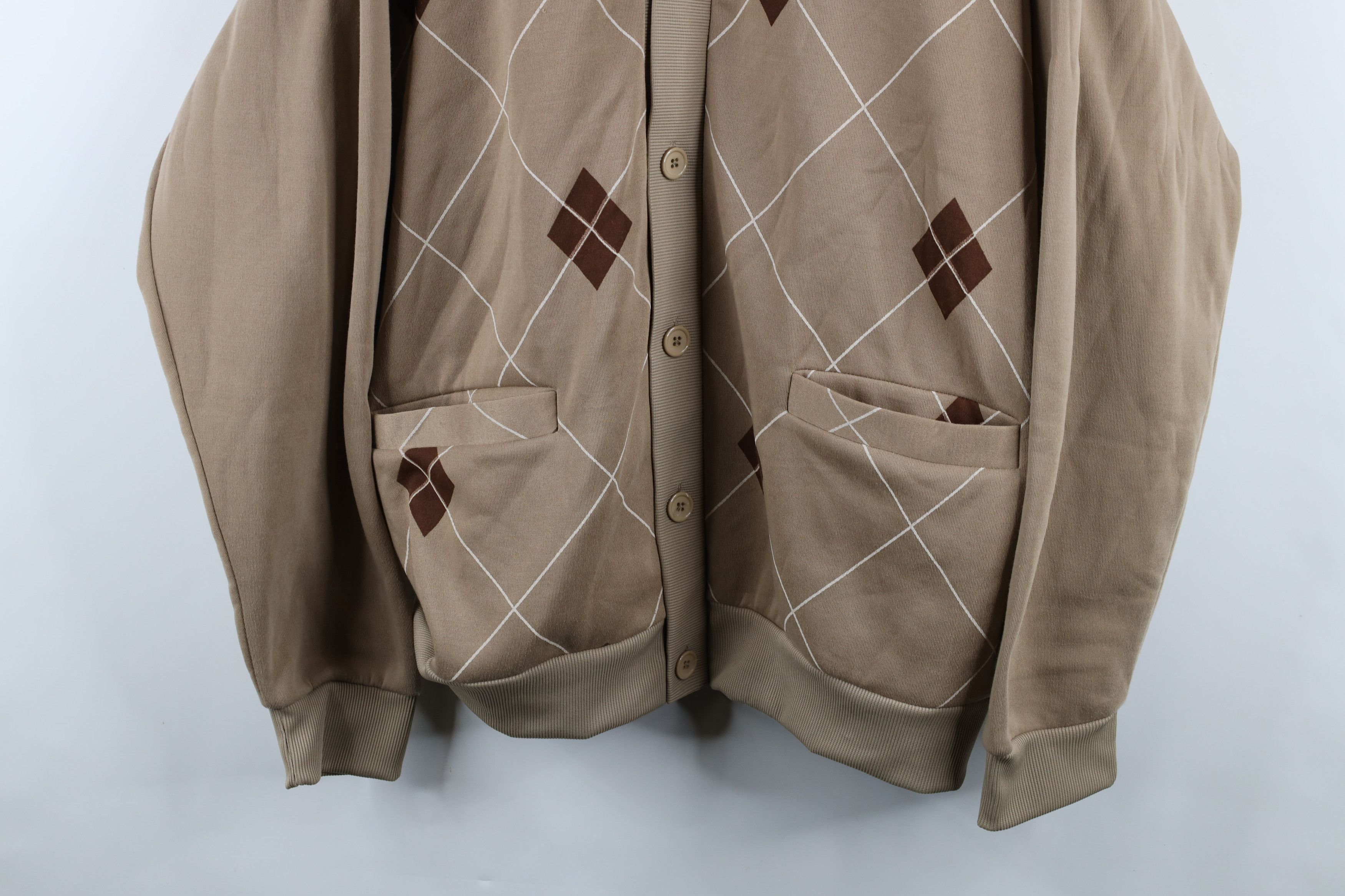 Vintage Vintage 90s Streetwear Button Cardigan Sweatshirt Brown Size US XL / EU 56 / 4 - 3 Thumbnail
