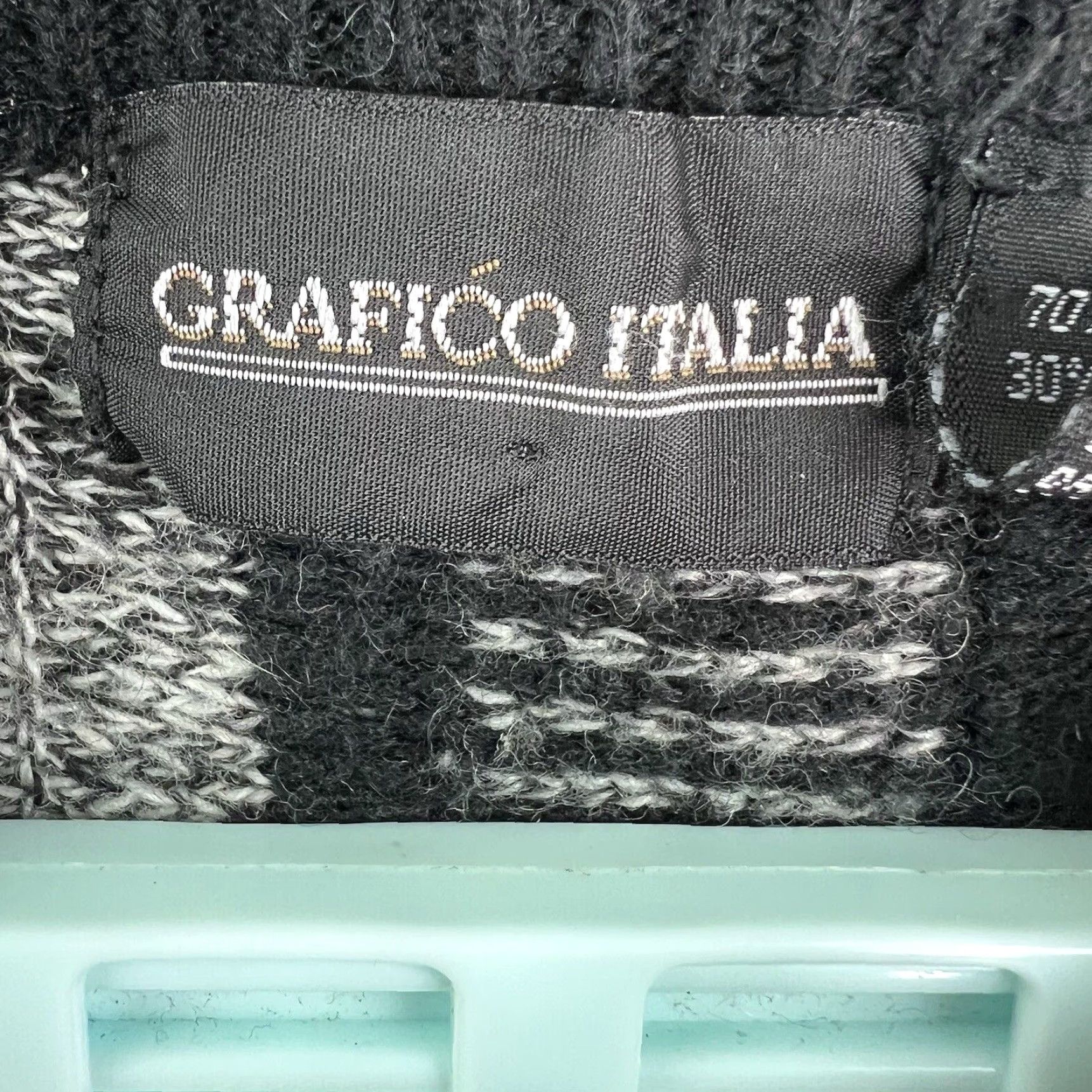 Vintage VINTAGE Grafico Italia Wool Blend Chunky-Knit Sweater Mens XL Black Geometric 80s 90s Size US XL / EU 56 / 4 - 5 Thumbnail