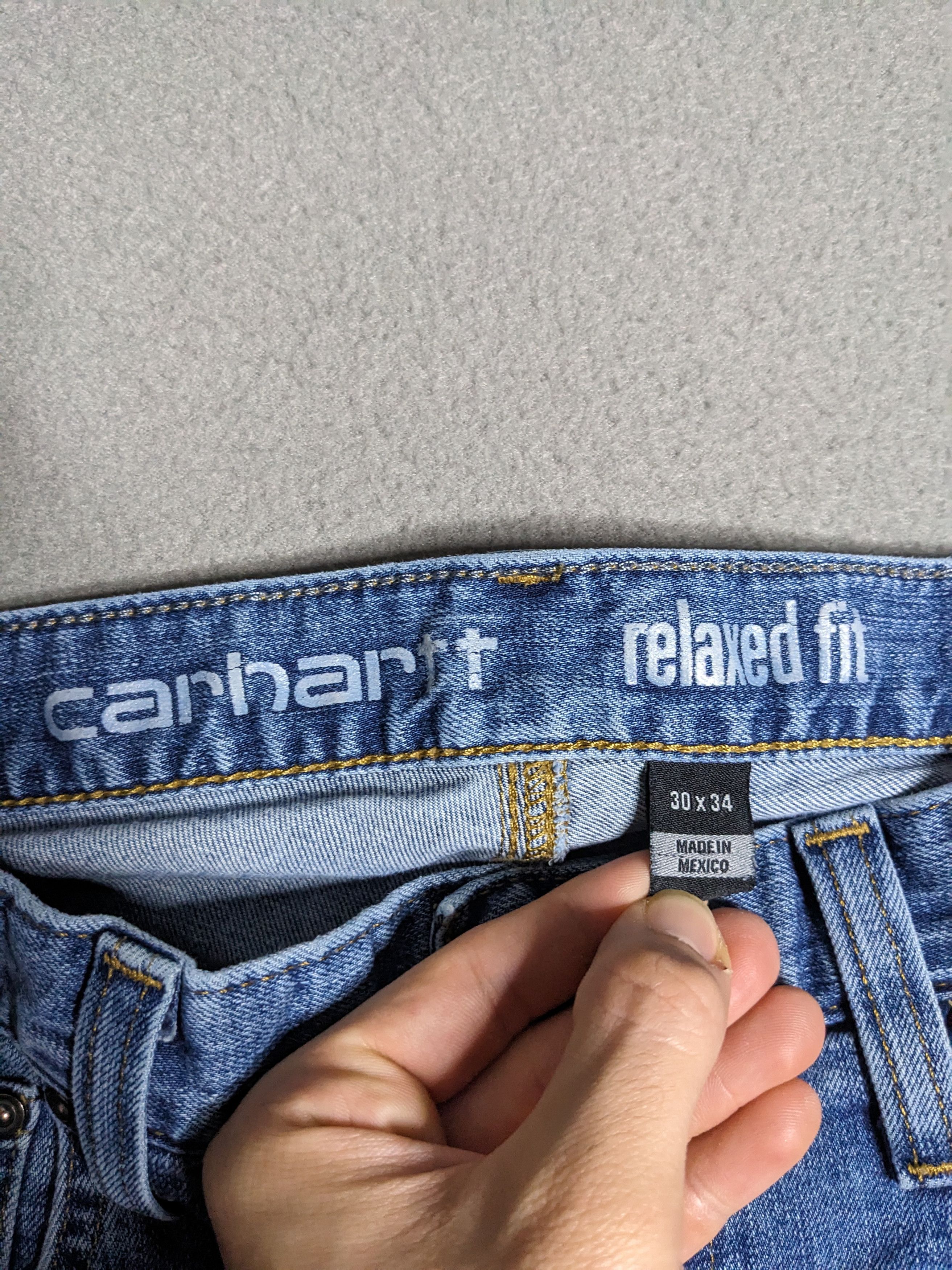 Carhartt Carhartt Straight Jeans Mens 30x34 Rugged Relaxed Stretch Size US 30 / EU 46 - 10 Thumbnail