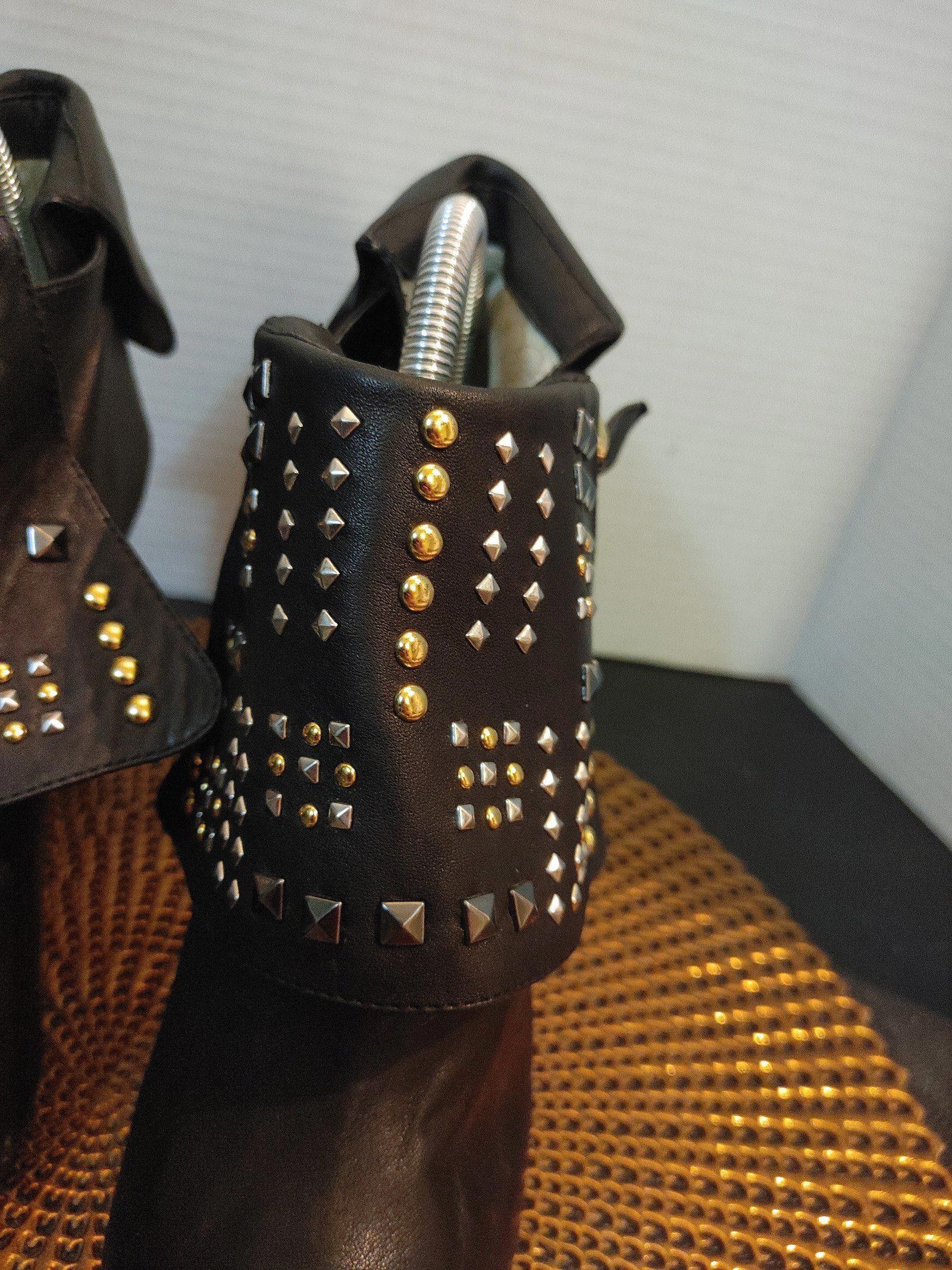 Designer Matiko Leather Booties Size 10 Size US 10 / IT 40 - 4 Thumbnail