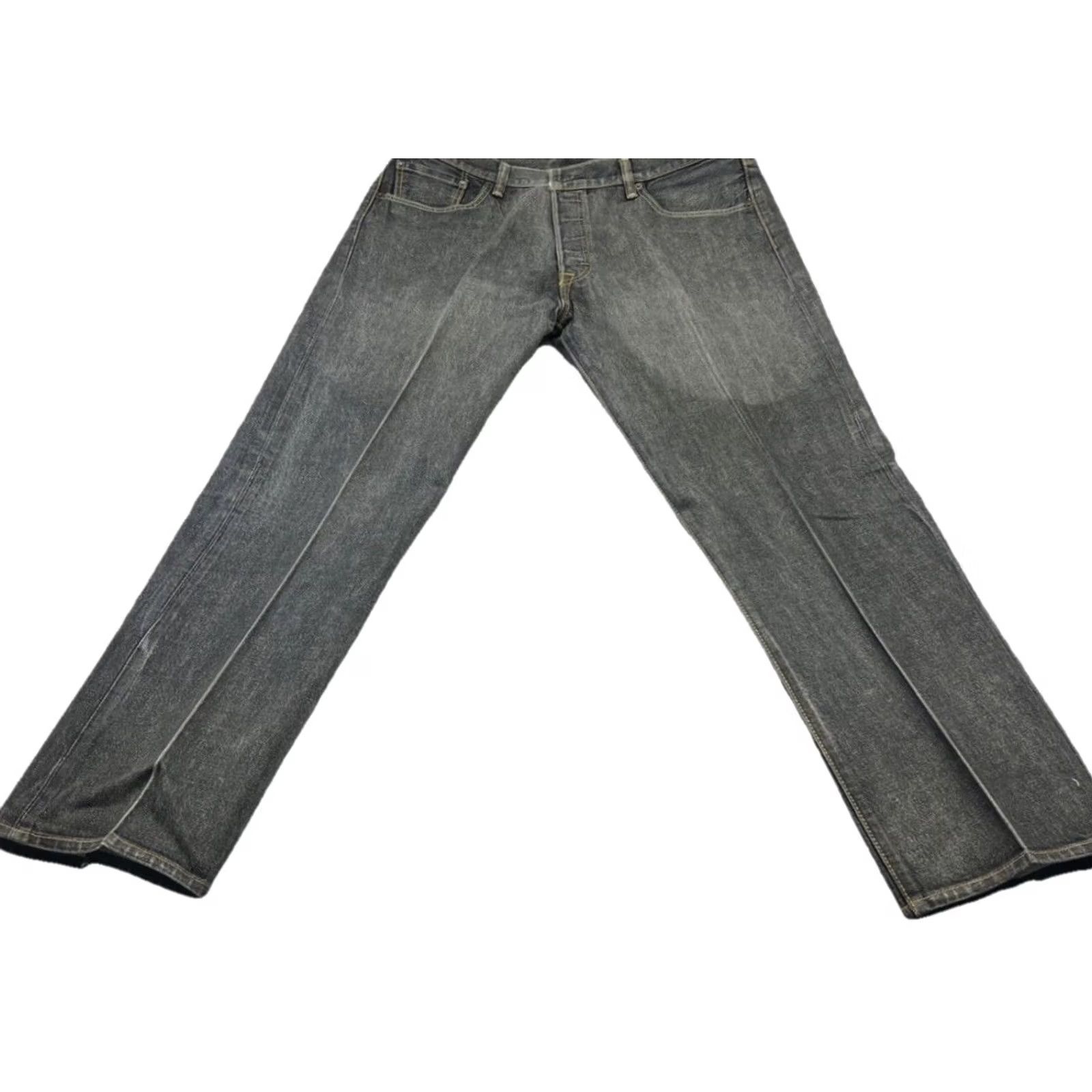 Levi's Levi’s 501 Jeans Mens Dark Gray Straight Button Fly Denim 40x32 Vintage No Mens Size US 40 / EU 56 - 3 Thumbnail