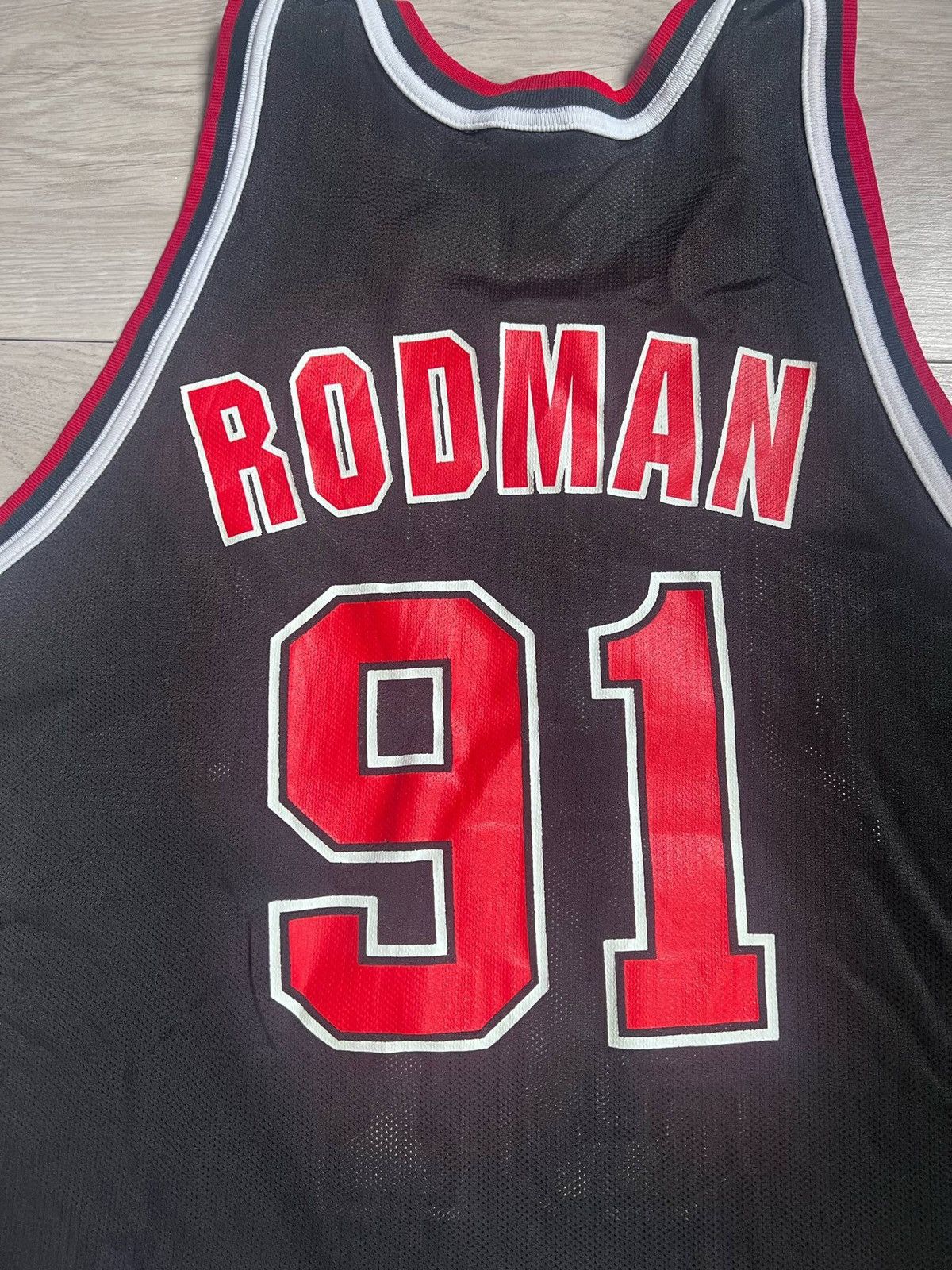 Champion × NBA × Vintage Vintage 90s DENNIS RODMAN Chicago Bulls Champion Jersey 48XL Size US XL / EU 56 / 4 - 4 Thumbnail