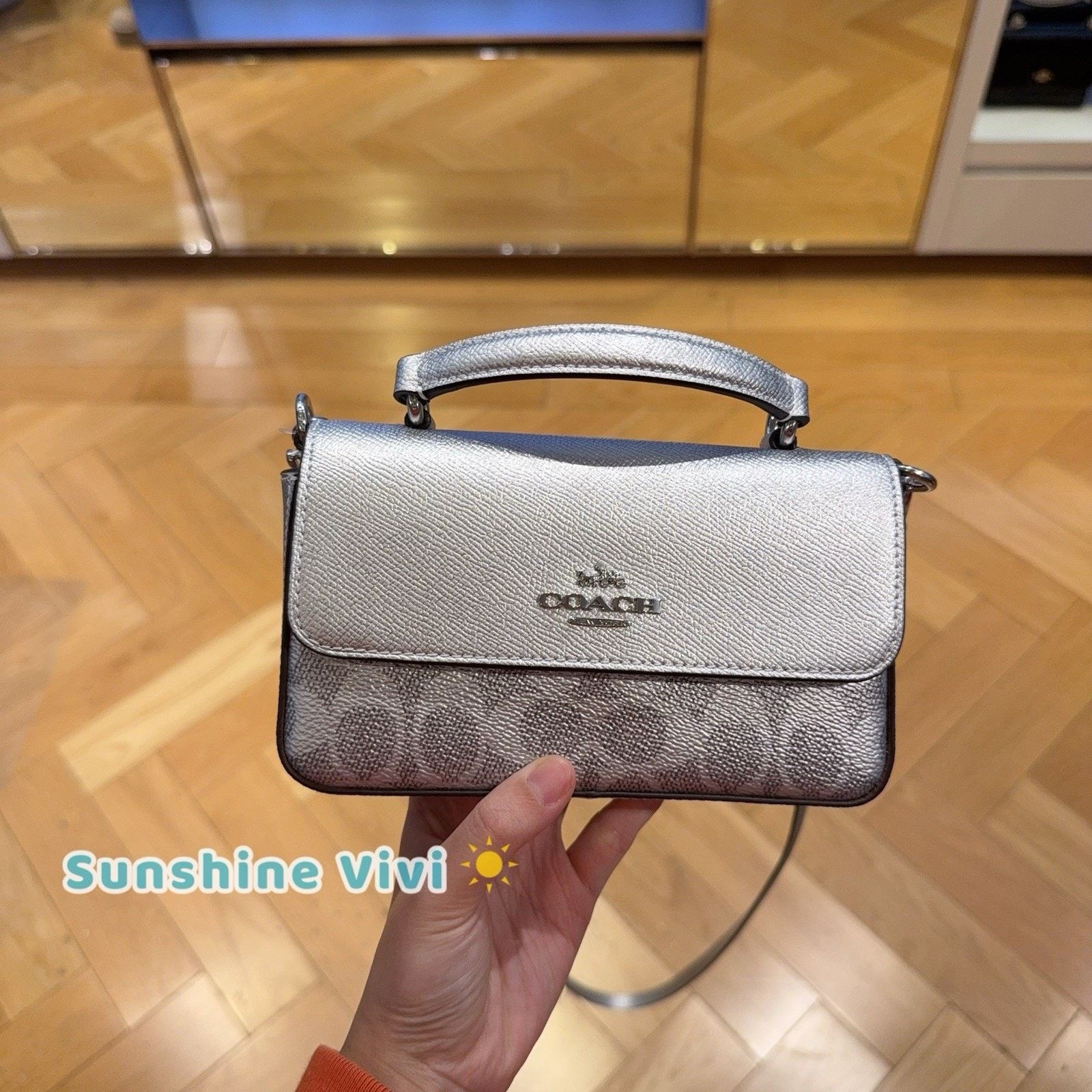 Coach NWT Coach Mini Josie Top Handle Bag Canvas CCK68 Gray/Silver Size ONE SIZE - 1 Thumbnail