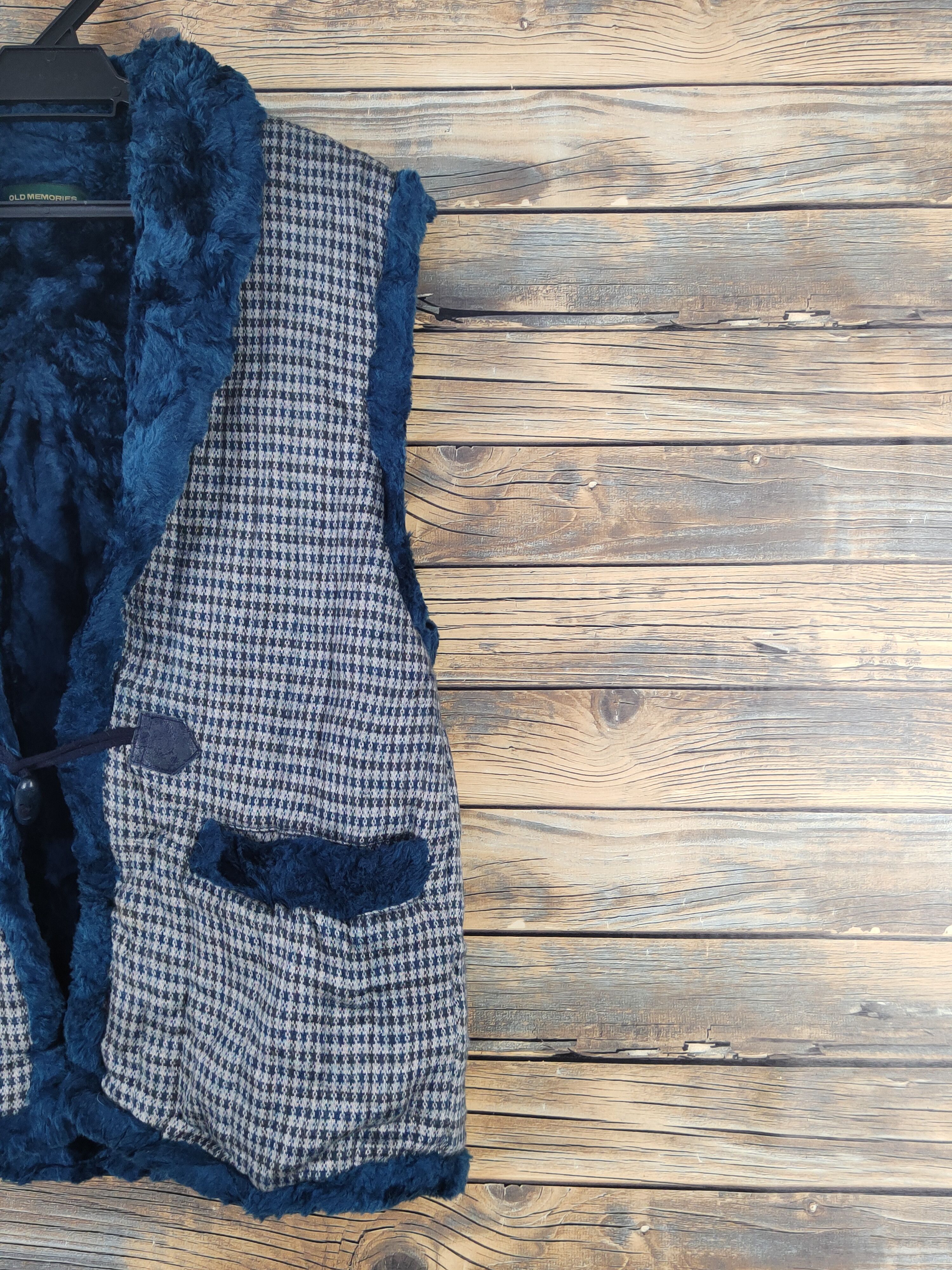 Japanese Brand × Vintage Retro Vintage Old Memories Blue Gray Fur Mohair Vests Size US S / EU 44-46 / 1 - 6 Thumbnail