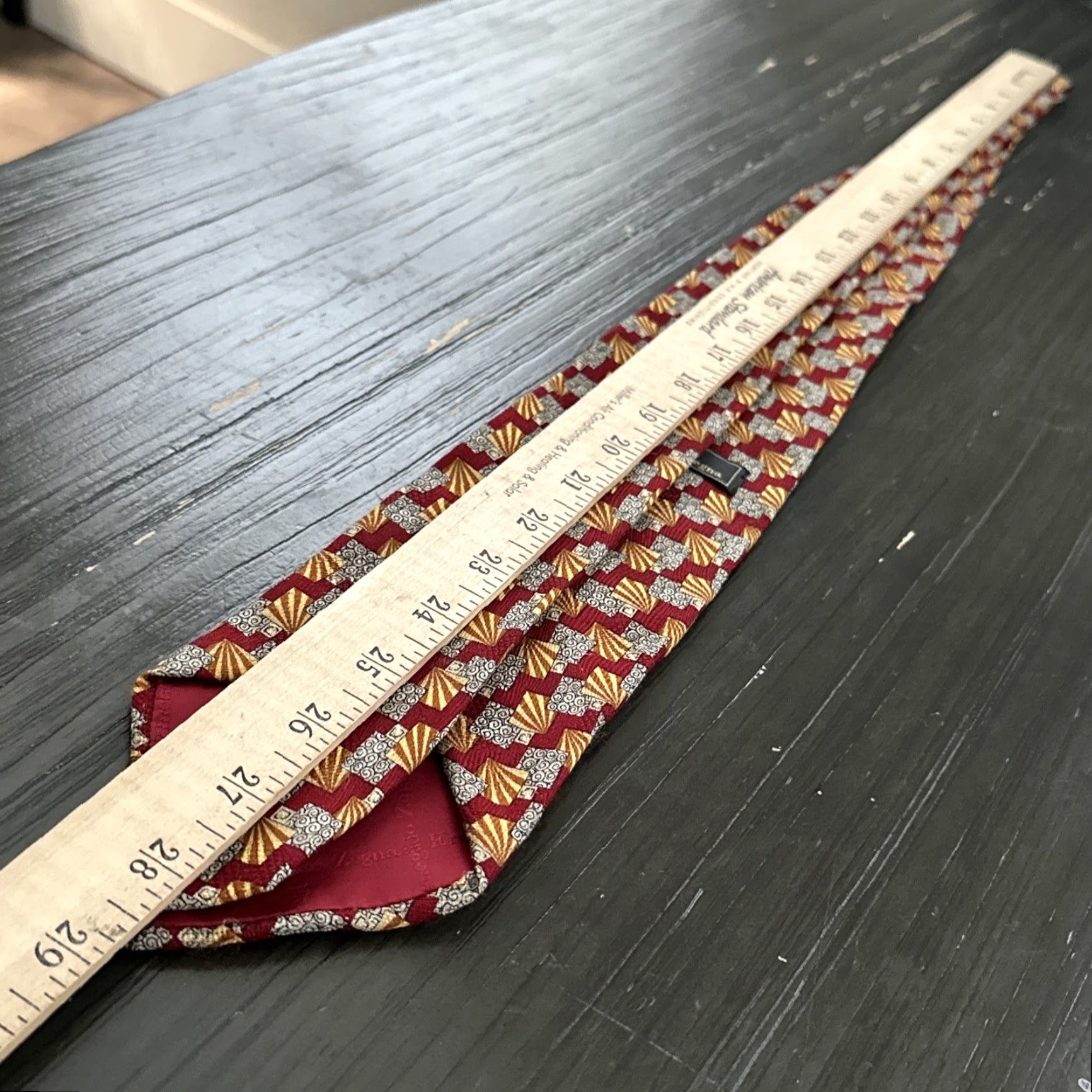 Ermenegildo Zegna ERENEGILDO ZEGNA Mens Silk Tie Classic Geometric Pattern Black Blue Brown Multicolor Made in Italy Size ONE SIZE - 6 Thumbnail