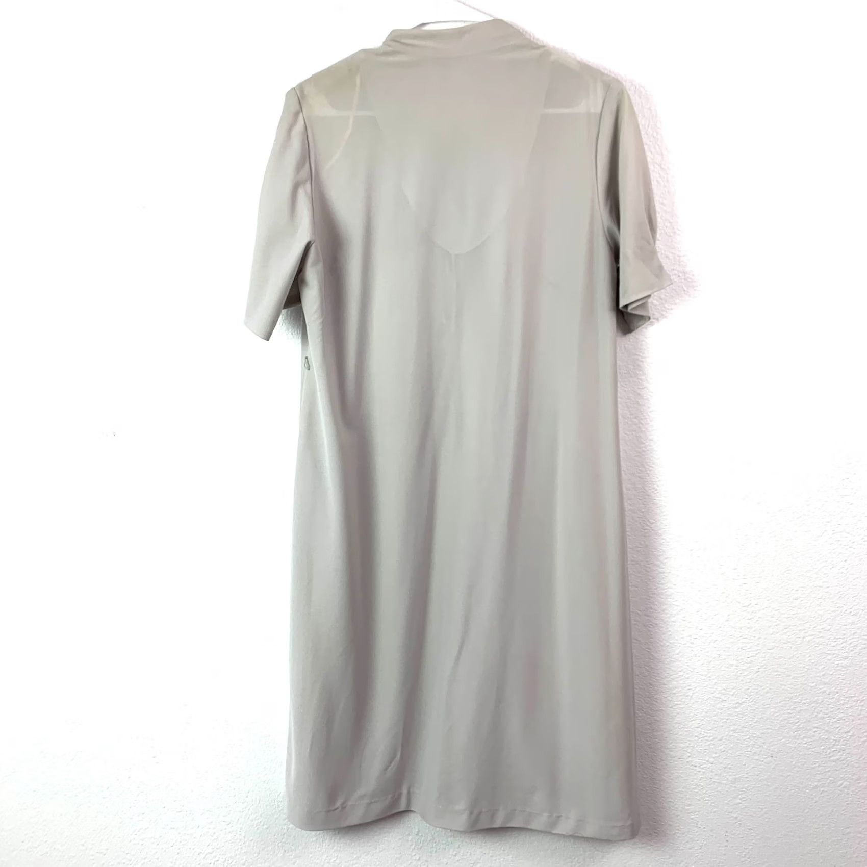 Vintage VINTAGE Cue Fashions Gray Modest Mod Cocktail Dress L 1960s Rockabilly Womens Size L / US 10 / IT 46 - 6 Thumbnail