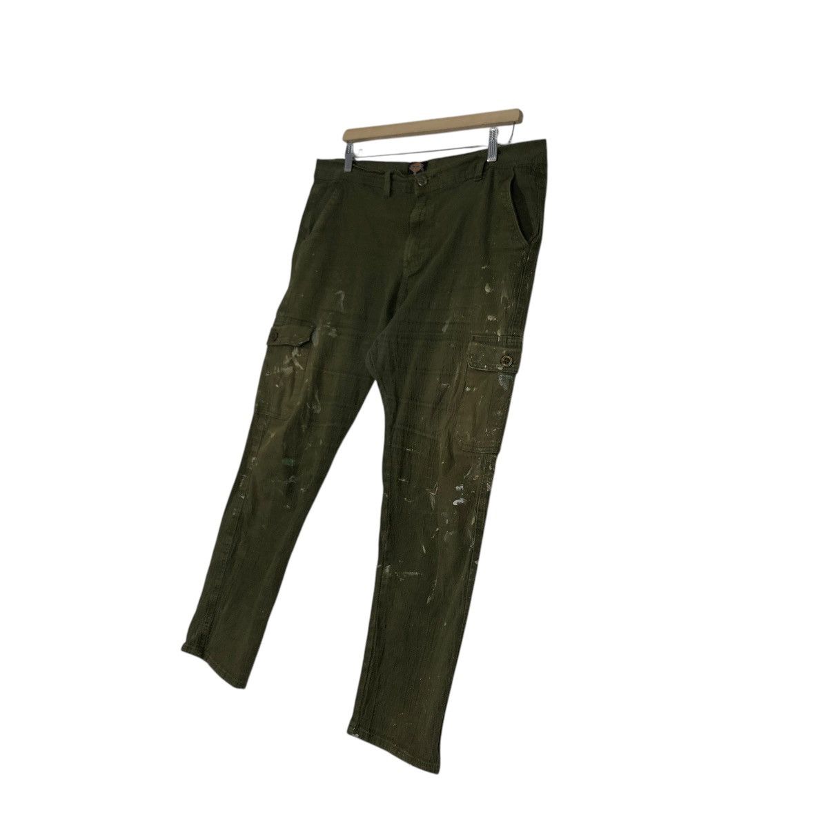 Japanese Brand 🔥VINTAGE WORKER PANTS CARGO PAINT DESIGN DICKIES USA Size US 36 / EU 52 - 4 Thumbnail
