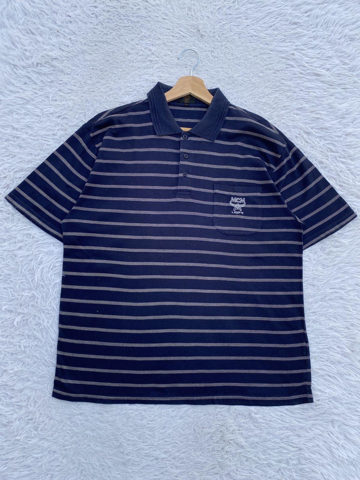 MCM Rare Vintage MCM Legere Stripes Polo Shirt Size US L / EU 52-54 / 3 - 2 Thumbnail