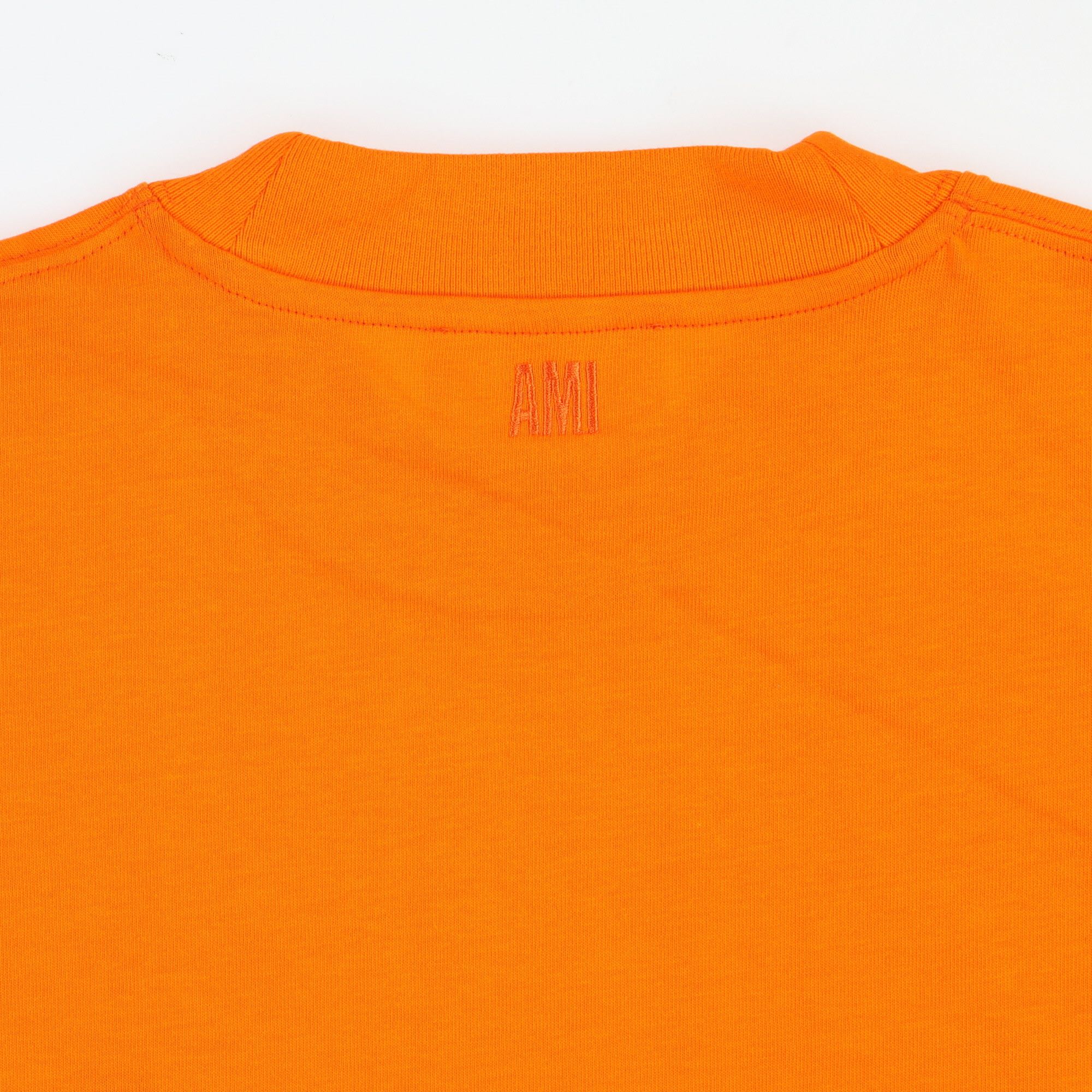 AMI Orange Ami De Couer Logo Oversized T-Shirt Size XS / US 0-2 / IT 36-38 - 9 Thumbnail
