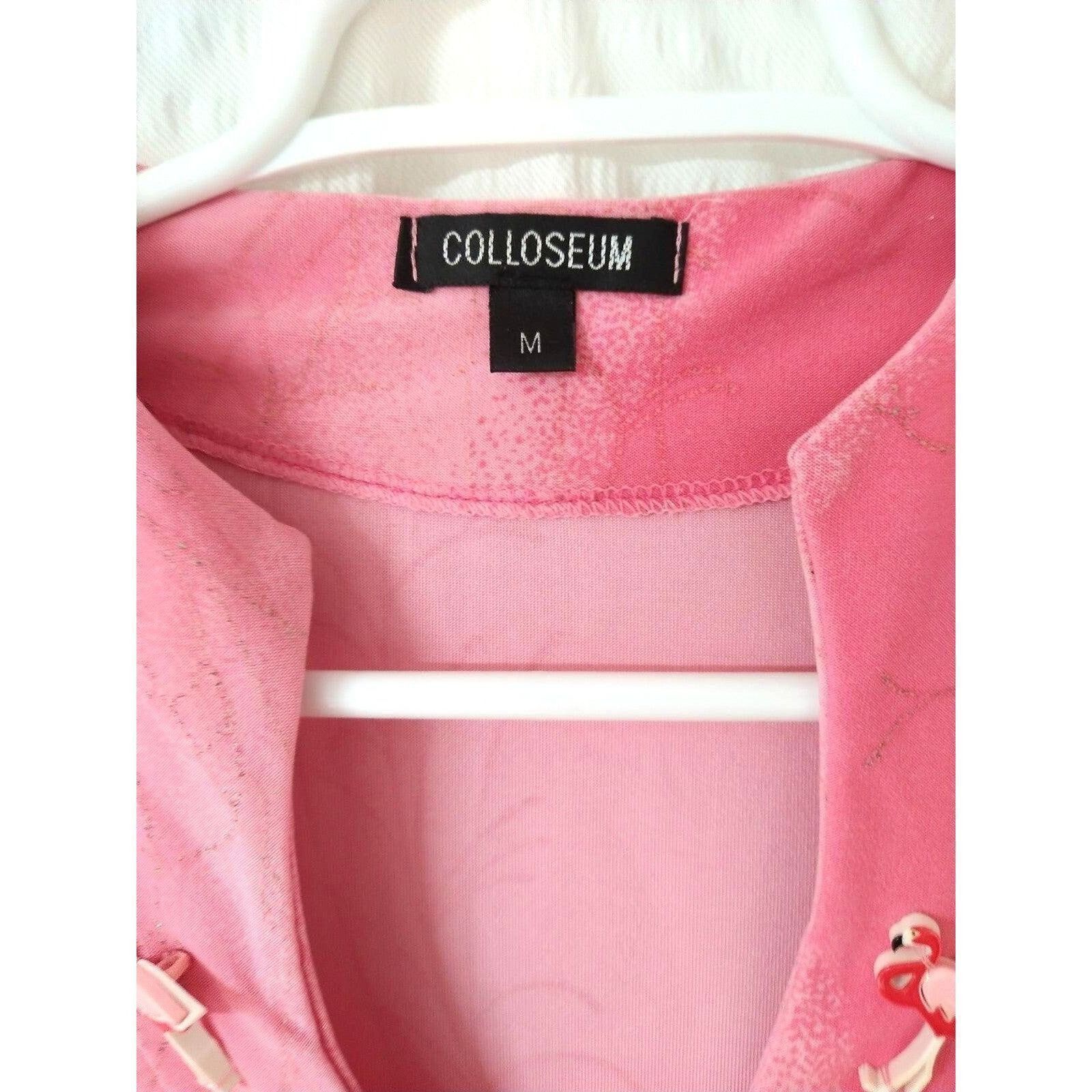 The Unbranded Brand Colosseum Women's T-shirt Light Pink with Flamingoes Size M Size M / US 6-8 / IT 42-44 - 3 Thumbnail