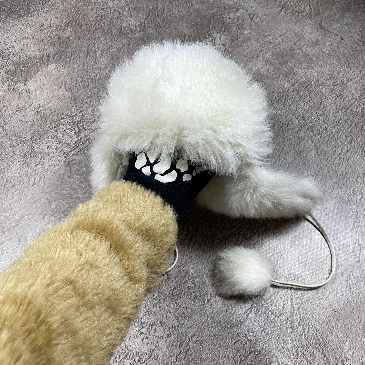 Vintage Vintage 90s Mohair Fuzzy Beanie White Punk Grunge Faded OS Size ONE SIZE - 1 Thumbnail
