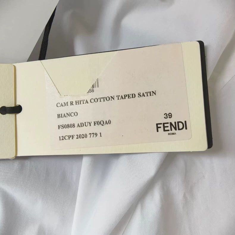 Fendi Fendi size 39 Neck logo shirt Size US XXS / EU 40 - 5 Thumbnail