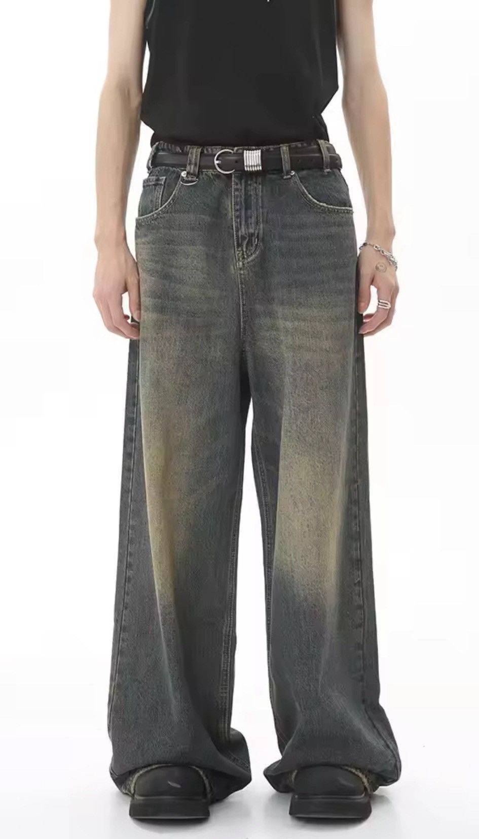 Japanese Brand WASHED Denim Jeans – Y2K Baggy Fit Size US 30 / EU 46 - 1 Thumbnail