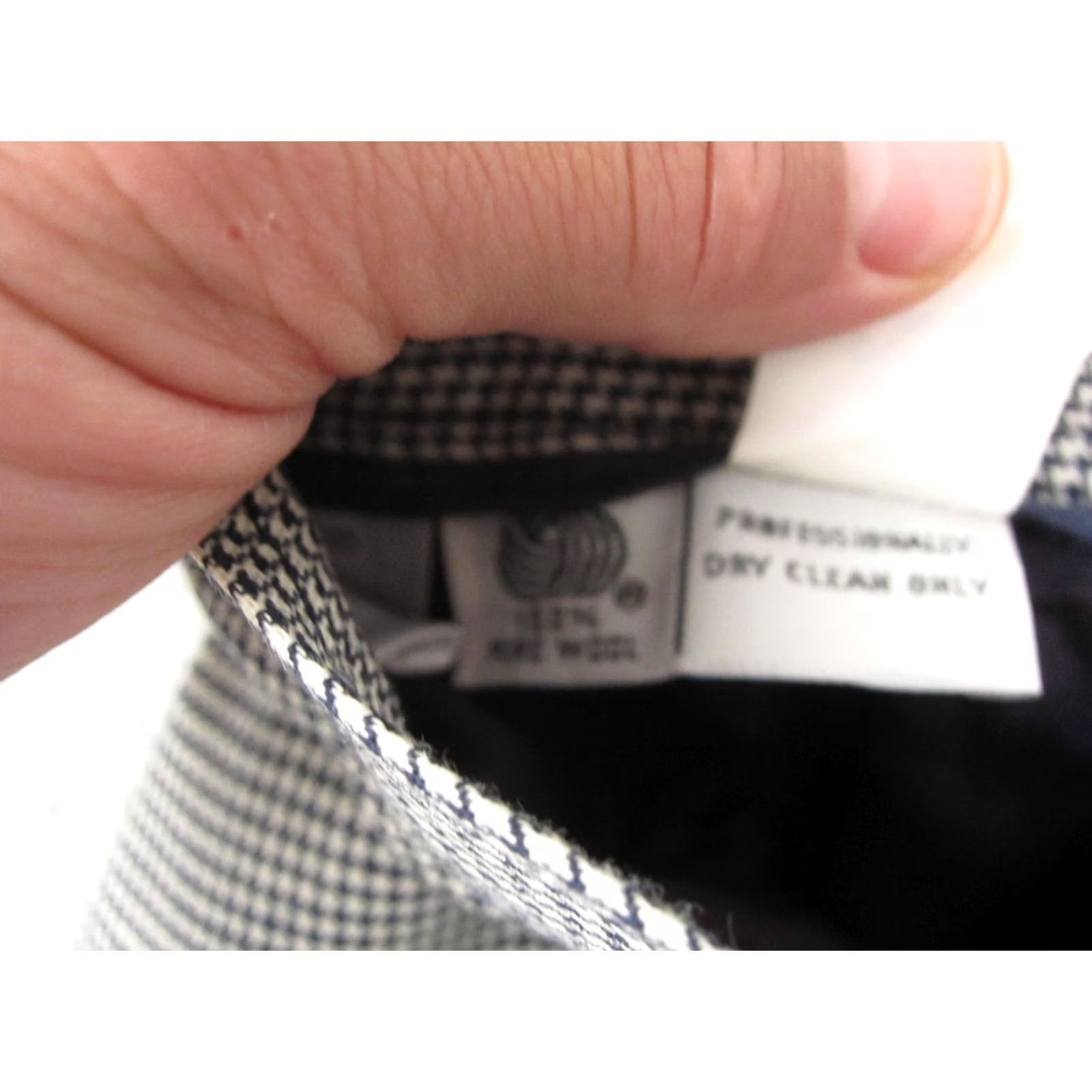 Evan Picone VINTAGE Evan Picone Skirt Womens 8 Gray Houndstooth 100% Wool A-Line 70s 80s 90s City Size 30" / US 8 / IT 44 - 5 Thumbnail