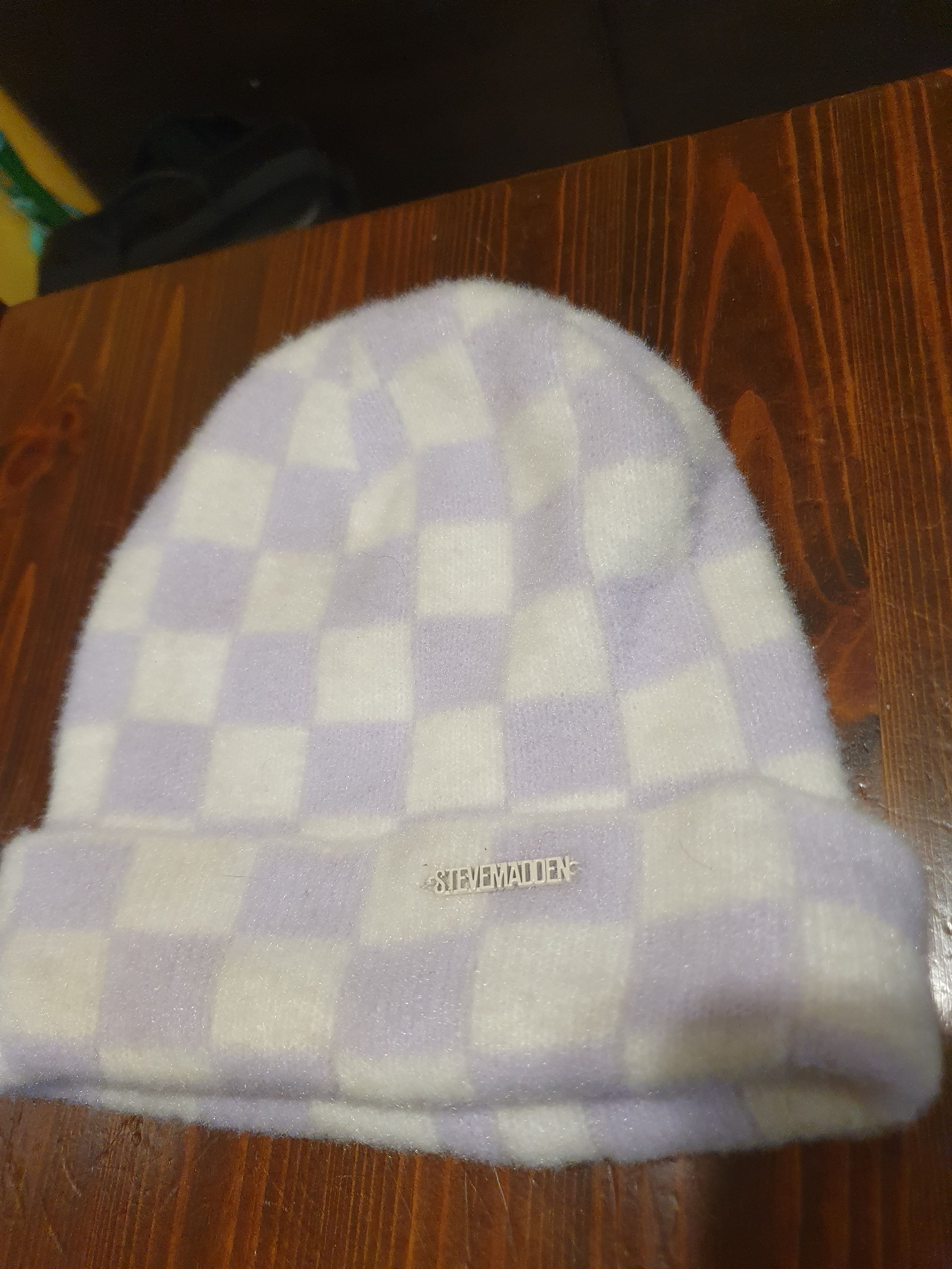 Steve Madden Steve Madden Checkered Cuff Beanie Winter Hat Size ONE SIZE - 1 Thumbnail