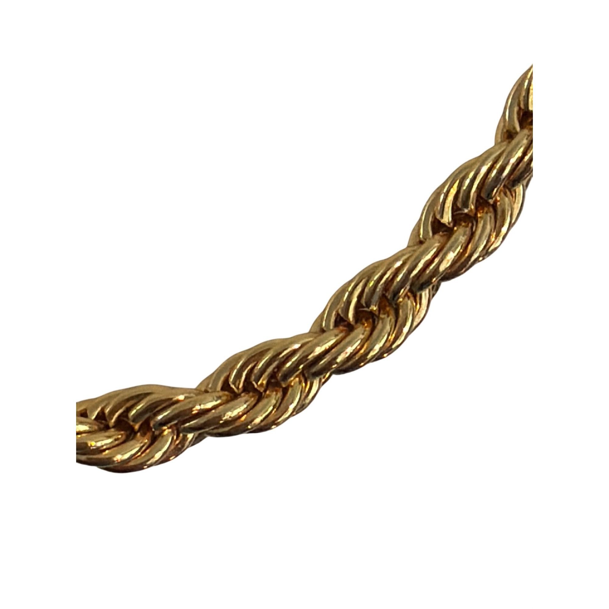 Other Vintage Gold Tone Rope Twist Chain Necklace Adjustable Clasp Size ONE SIZE - 2 Thumbnail