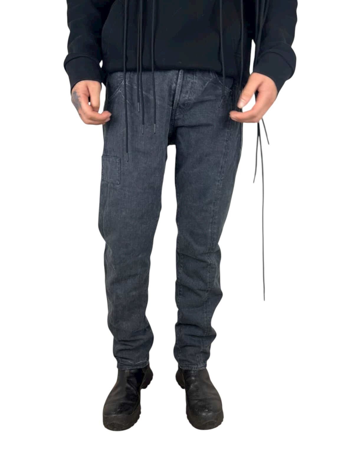 Japanese Brand Johnbull Asymmetrical Cut Black Patchwork Distressed Denim Size US 32 / EU 48 - 3 Thumbnail