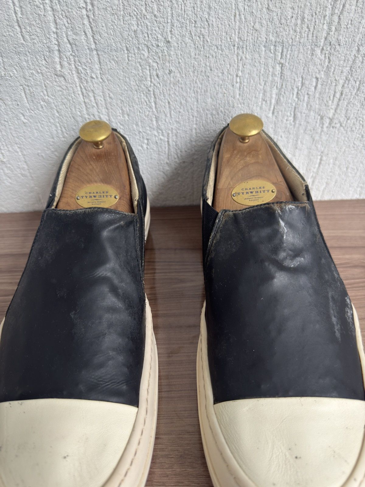 Rick Owens Drkshdw Matte leather boat slip-ons Size US 10 / EU 43 - 6 Thumbnail