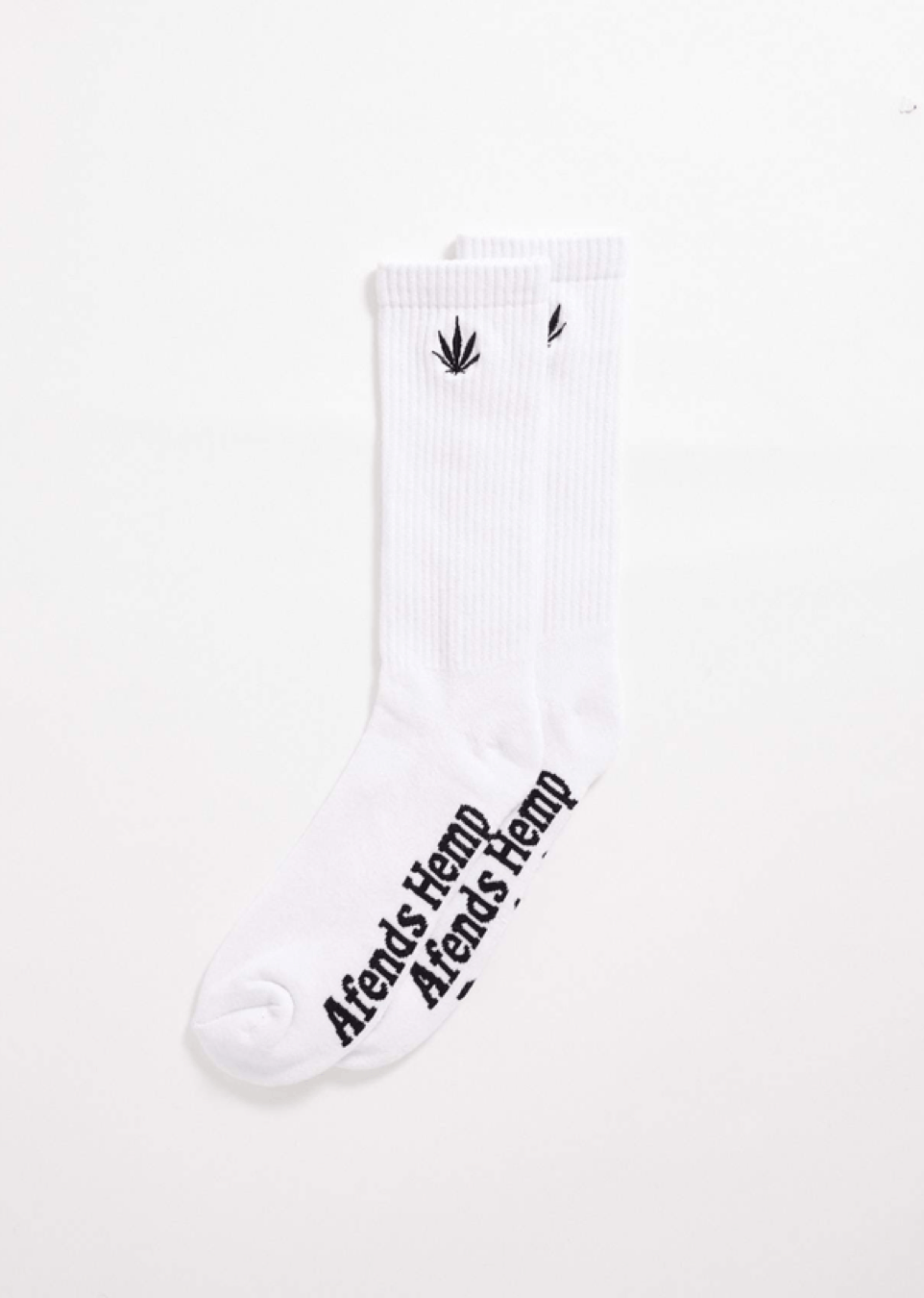 Afends BNWT Afends - Happy Hemp Weed Crew Socks / White Size ONE SIZE - 1 Thumbnail