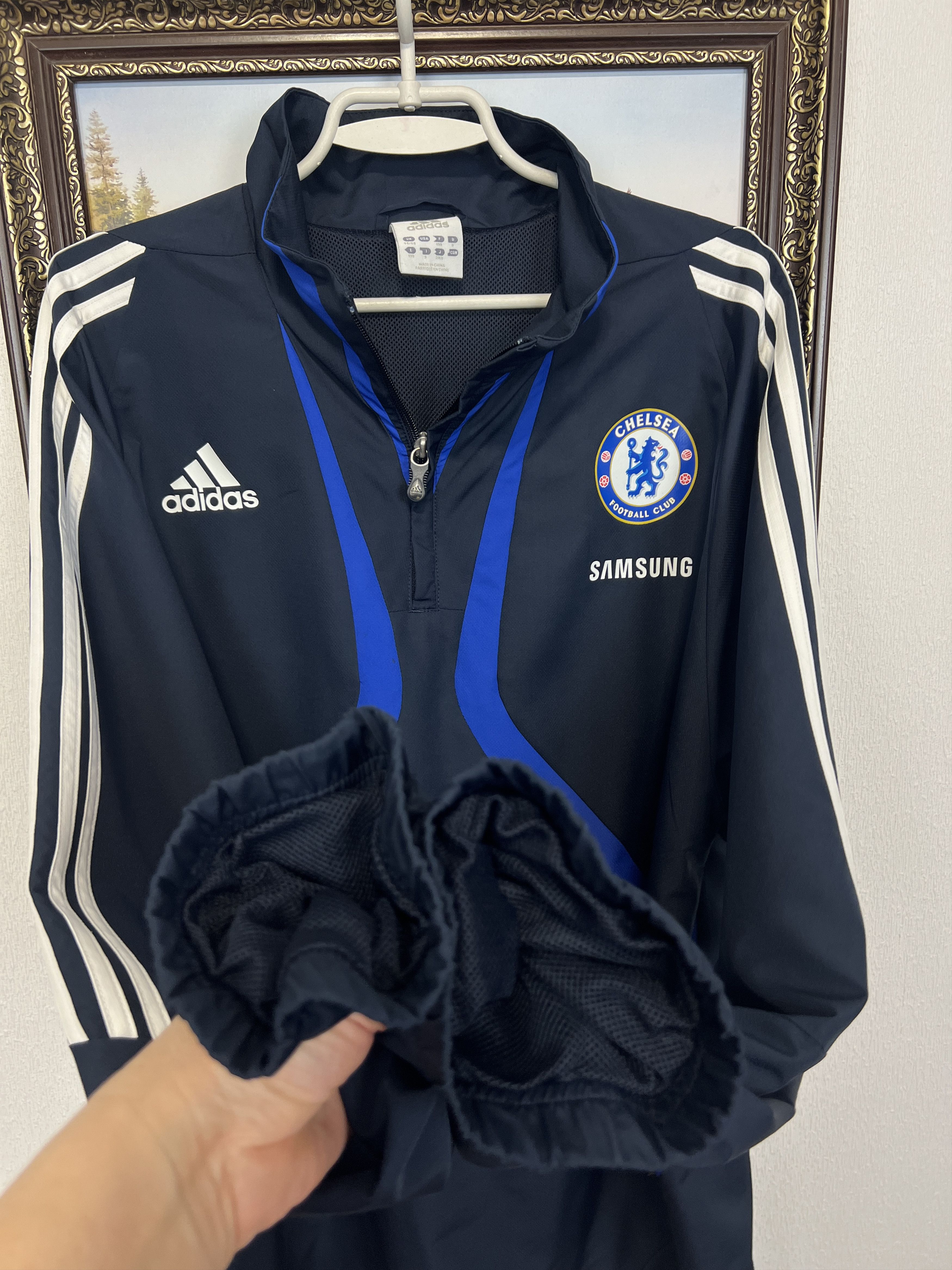 Adidas Vintage Chelsea Football Train Jacket Soccer Track Top Zip Size US M / EU 48-50 / 2 - 6 Thumbnail