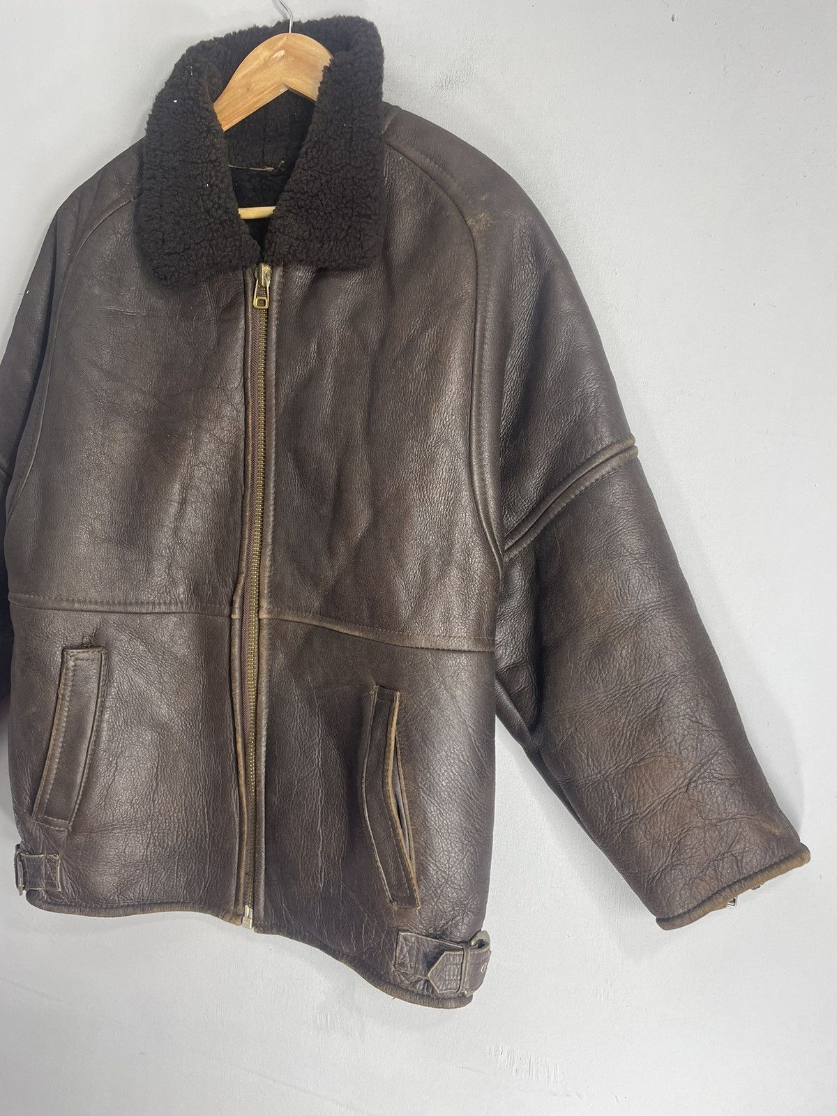 Vintage Vintage B 3 Leather Jacket Lining Sherpa Zipper Size US M / EU 48-50 / 2 - 12 Thumbnail