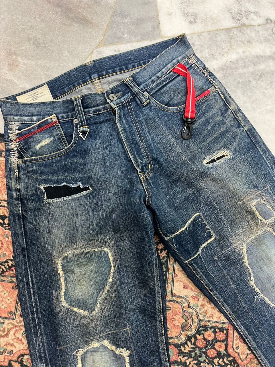 WHIZ LIMITED Vintage Whiz Limited Distressed Selvedge Denim Jeans Size US 34 / EU 50 - 7 Thumbnail