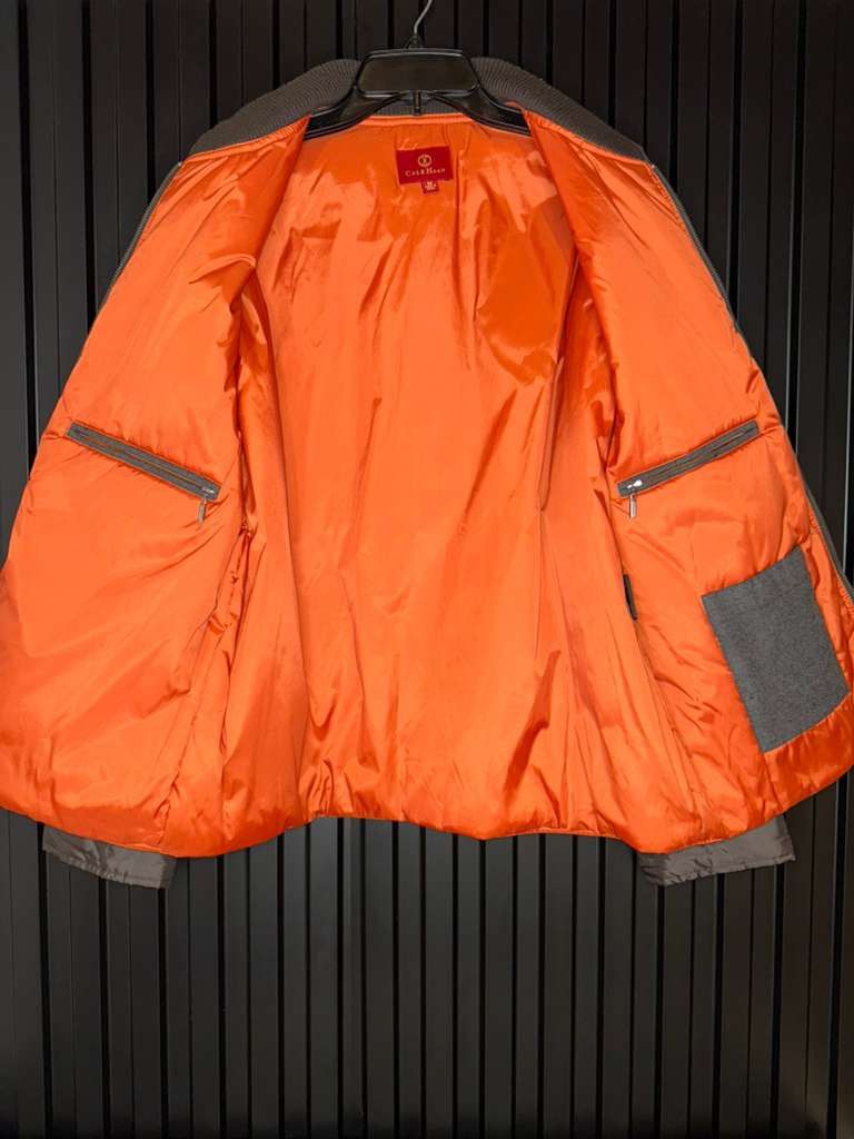 Cole Haan Cole Haan Mens Bomber Jacket M Brown Orange Insulated Flight Size US M / EU 48-50 / 2 - 5 Thumbnail