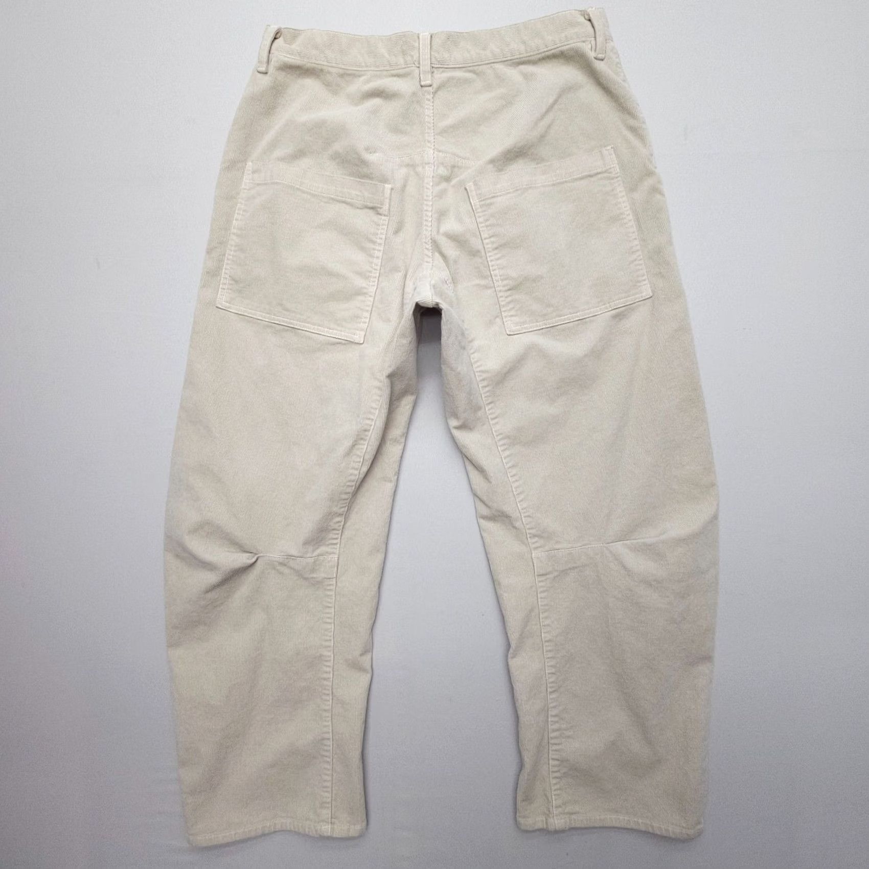 Nili Lotan Nili Lotan Shon Pants Womens 8 Corduroy Bone High Rise Baggy Wide Leg USA Size 30" / US 8 / IT 44 - 2 Thumbnail