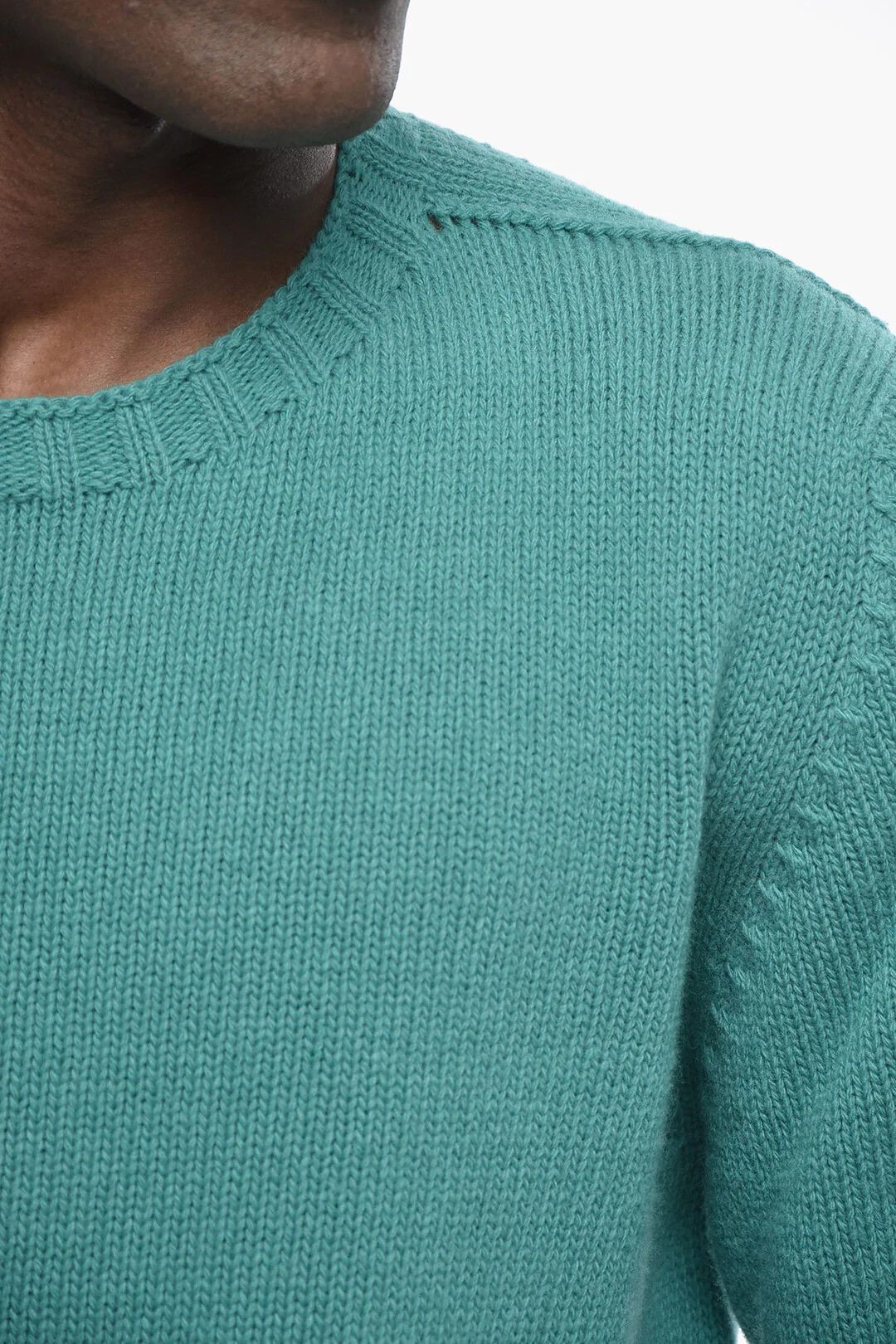 Palm Angels og1mm0326 Wool-Blend Crewneck Sweater in Light blue Size US M / EU 48-50 / 2 - 3 Thumbnail