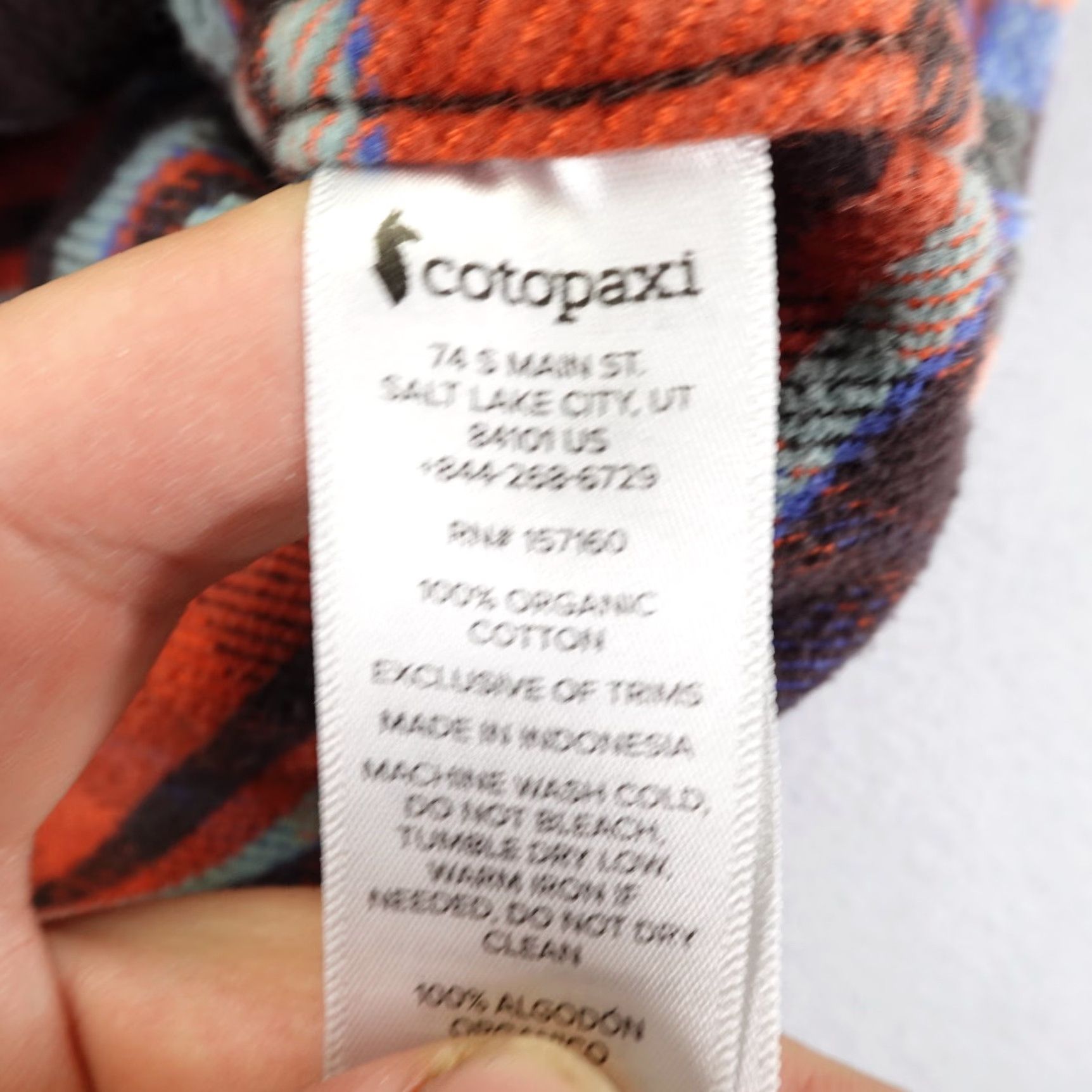 Cotopaxi VINTAGE Cotopaxi Flannel Shirt Mens Medium Orange Blue Plaid Button-Up Organic Cotton Outdoor Size US M / EU 48-50 / 2 - 6 Thumbnail