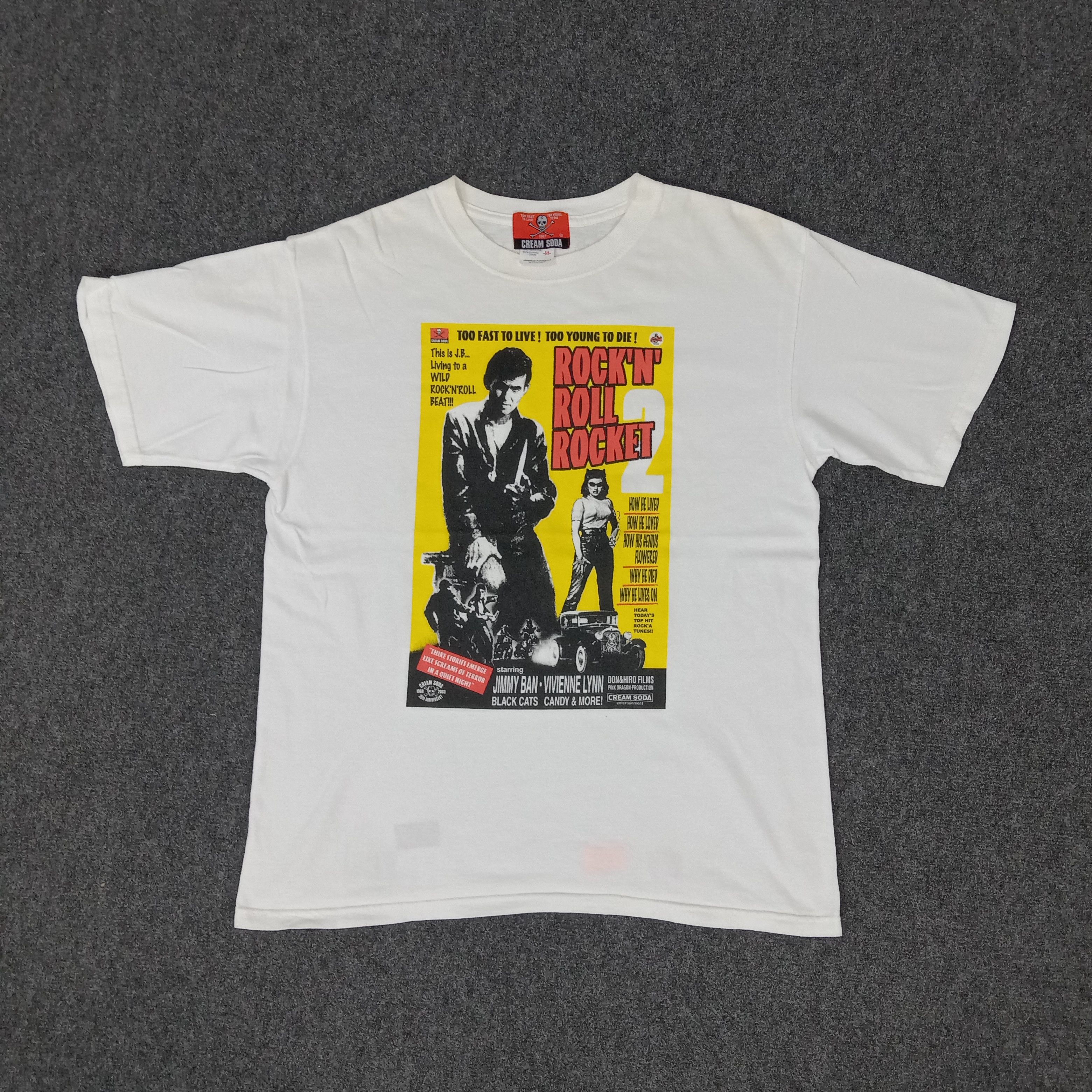 Japanese Brand × Vintage Cream Soda Rock 'N' Roll Japanese Brand Tshirt Size US M / EU 48-50 / 2 - 1 Thumbnail