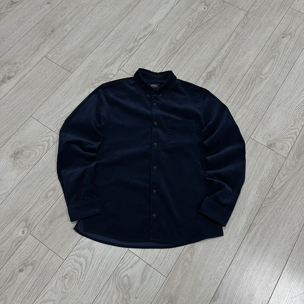A.P.C. A.P.C. Classic Velour 1 Pocket Shirt Size US M / EU 48-50 / 2 - 4 Thumbnail