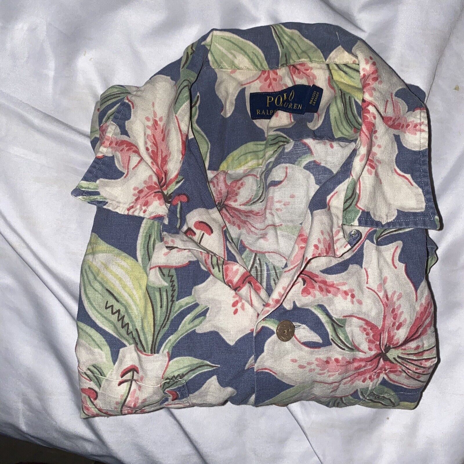 Polo Ralph Lauren Polo Ralph Lauren Floral Linen Blend Shirt Men Size Medium Size US M / EU 48-50 / 2 - 9 Thumbnail