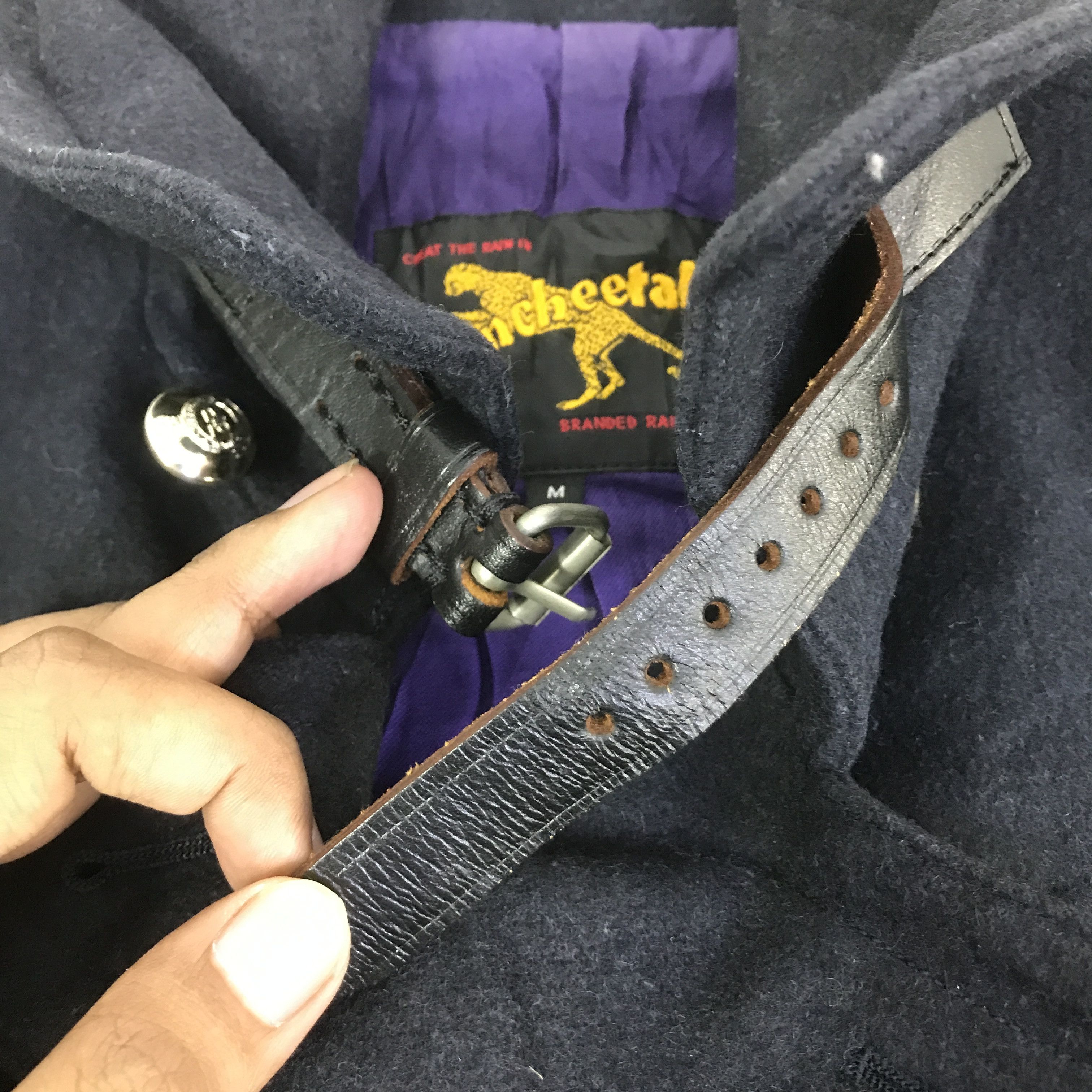 Japanese Brand RAINCHEETAH DOUBLE BRESTED WOOL COAT JACKET K99B3 Size US M / EU 48-50 / 2 - 11 Thumbnail
