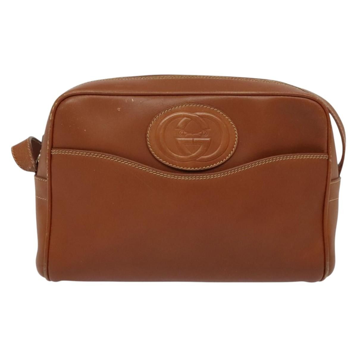 Gucci GUCCI Shoulder Bag Leather Brown Gold Size ONE SIZE - 2 Thumbnail