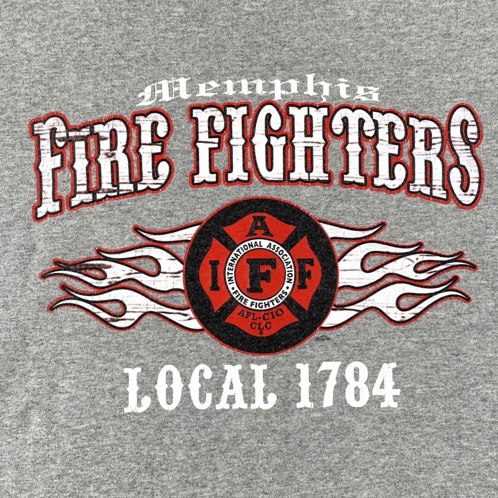 Vintage Vtg XL Memphis Tennessee Fire Fighters Local 1784 IAF Gray XL Long Sleeve Shirt Size US XL / EU 56 / 4 - 3 Thumbnail