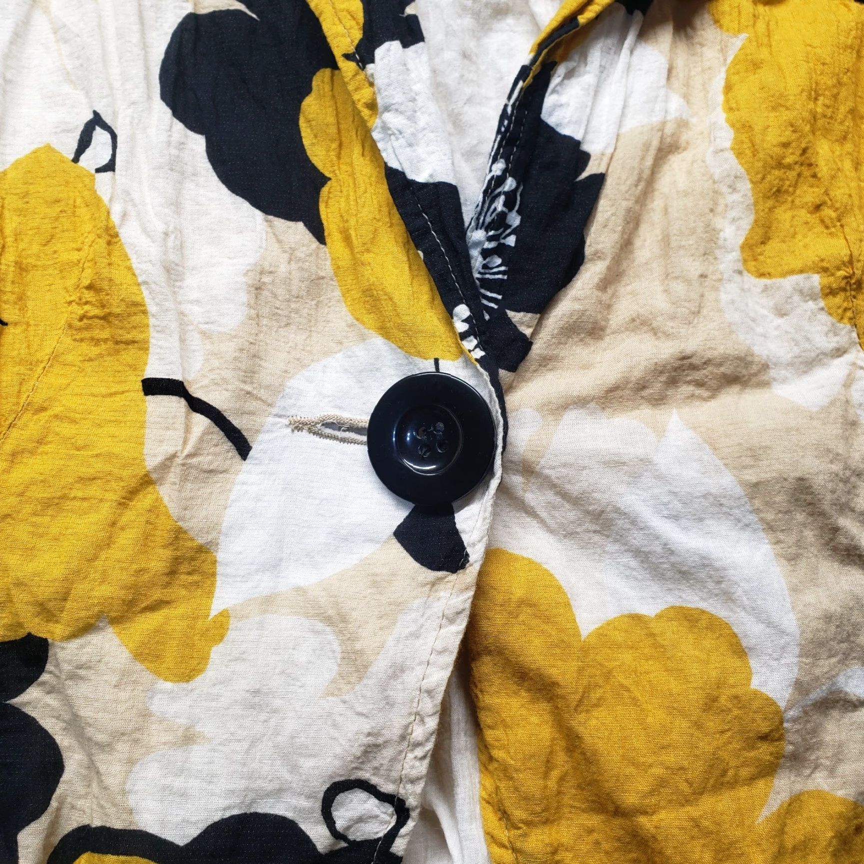 Vintage Karen Kane Floral Floral Yellow Long Sleeve Jacket Coat Adult Women's M Medium Shirt Size M / US 6-8 / IT 42-44 - 3 Thumbnail
