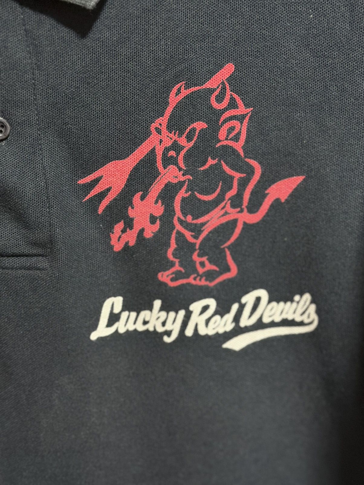 Tedman × Vintage Vintage Tedman Lucky Red Devils Polo Faded Tee Size US XXL / EU 58 / 5 - 3 Thumbnail