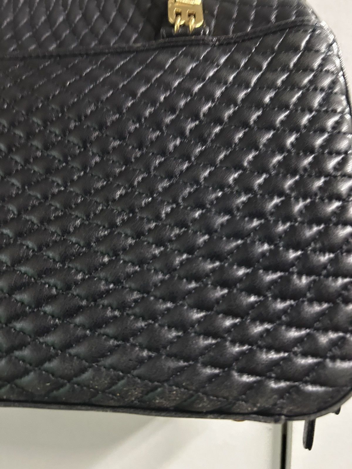 Bally 90s Archive Quilted Lambskin Top Handle Satchel Bag Size ONE SIZE - 18 Thumbnail