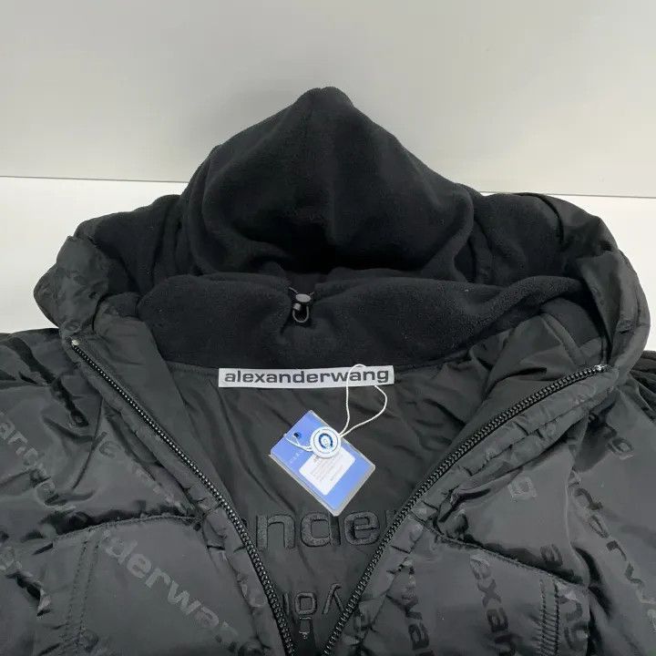 Alexander Wang Alexander Wang Black Logo Puffed Jacket for Women - Size L / US 10 / IT 46 - 7 Thumbnail