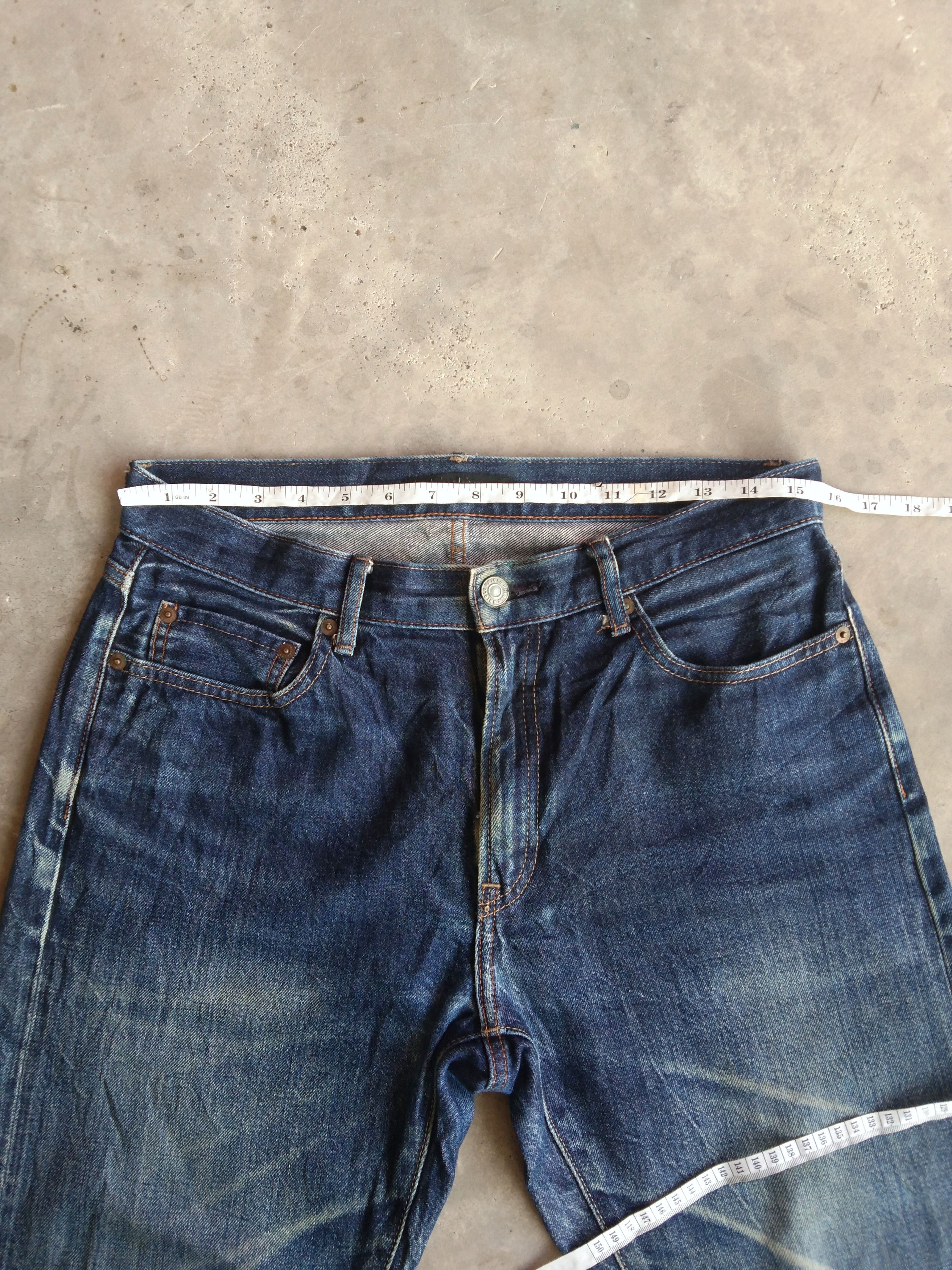 Japanese Brand Vintage Japanese Uniqlo Redline Selvedge Distressed Jeans Size US 31 - 4 Thumbnail