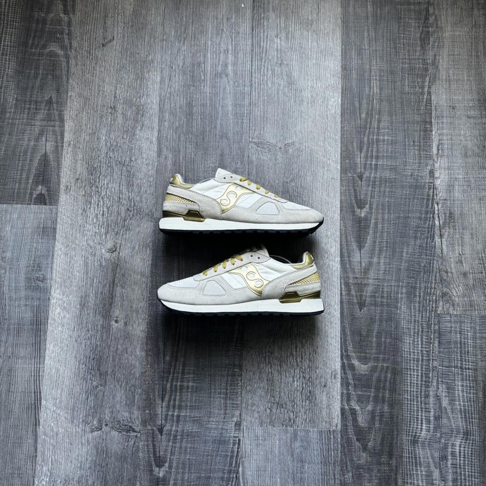 Saucony SAUCONY • VNTG Shadow "White/Gold" (10.5M) Size US 10.5 / EU 43-44 - 1 Thumbnail