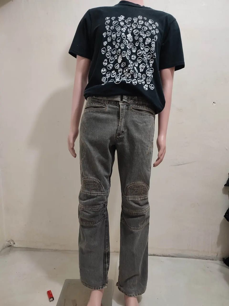 FCUK FCUK Biker Motorcycle Design Jeans Size US 29 - 3 Thumbnail