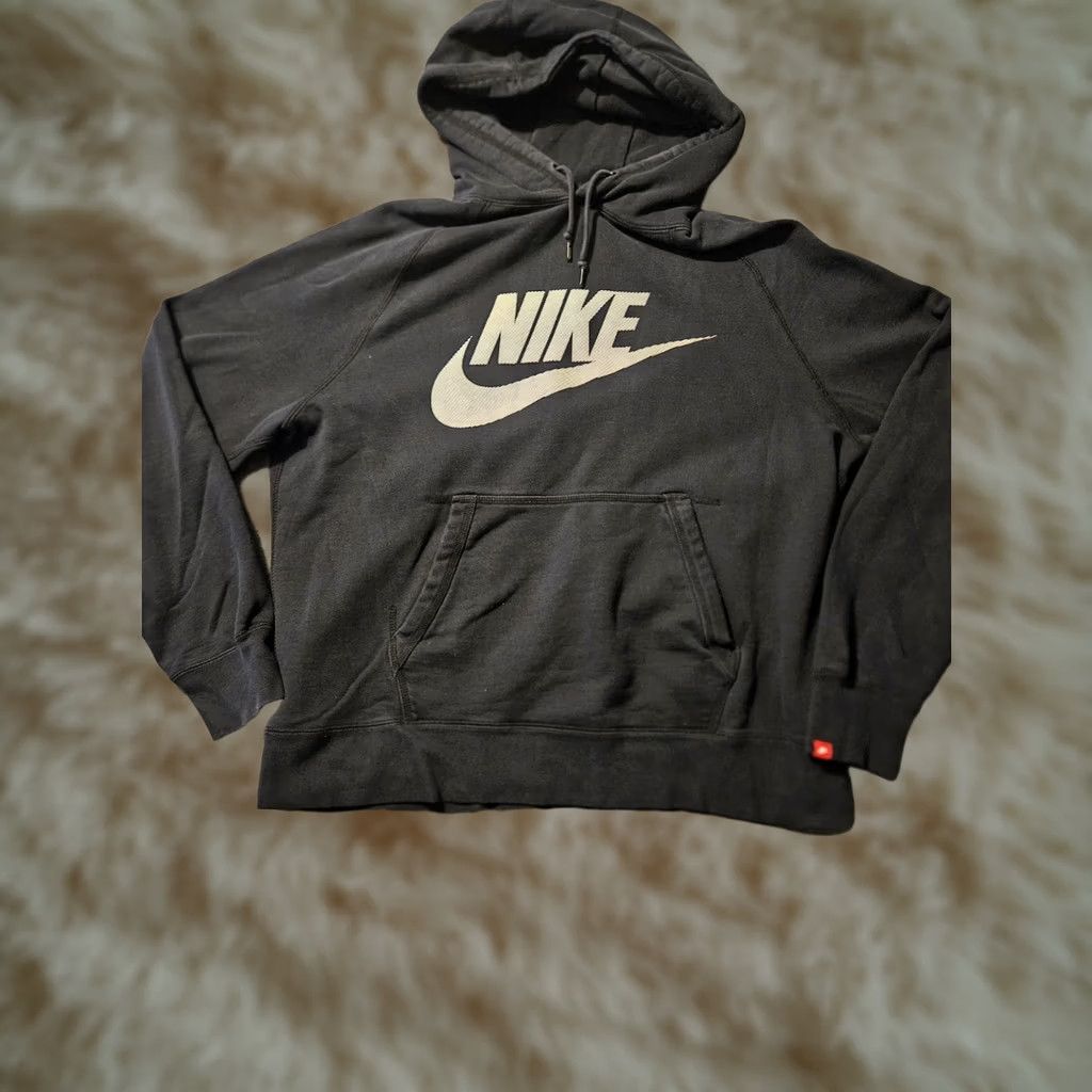 Nike Nike Hoodie Men XL Black Draw String Logo Front Pocket Casual Active Running Size US XL / EU 56 / 4 - 1 Thumbnail
