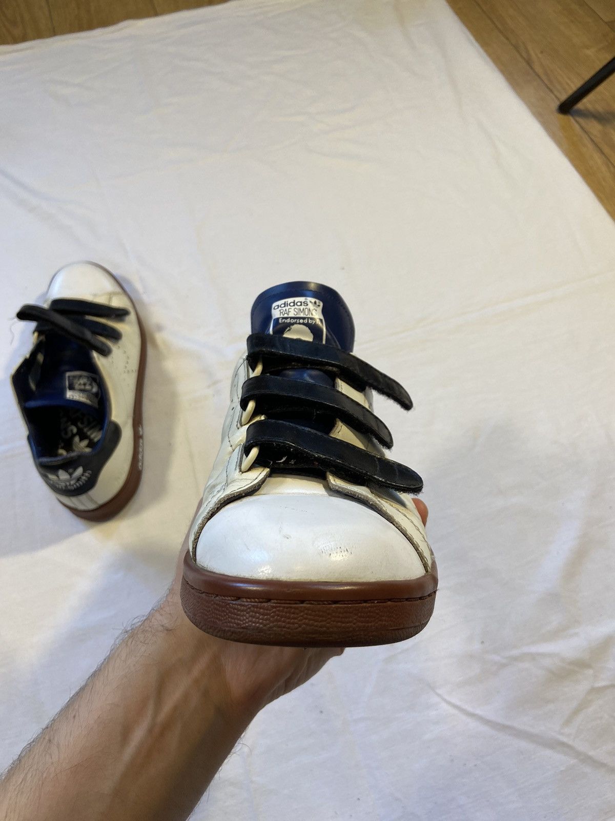 Adidas × Raf Simons Stan Smith with velcro straps with navy black and Brown Size US 9 / EU 42 - 16 Thumbnail