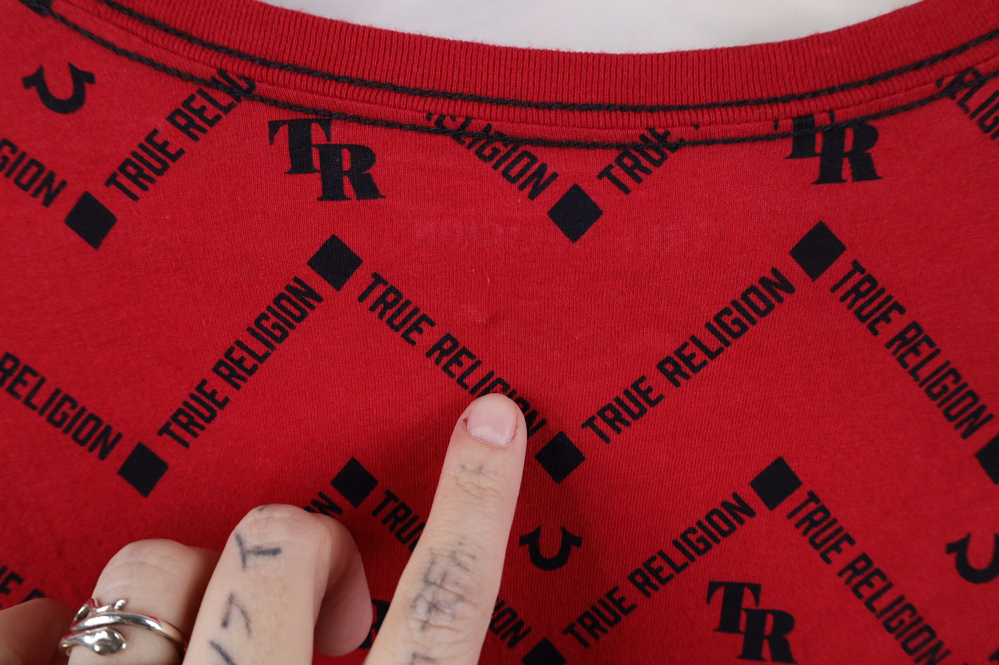 True Religion True Religion All Over Print Short Sleeve T-Shirt Red Size US XL / EU 56 / 4 - 9 Thumbnail