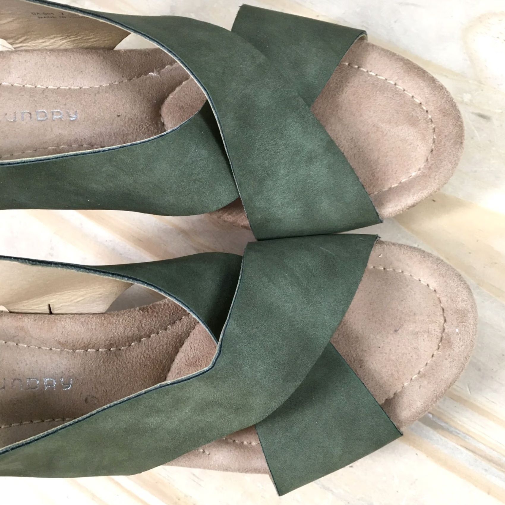 Chinese Laundry Chinese Laundry Sandals Womens 7.5 Slingback Green Wedge High Heel Casual Shoes Women's Casual Sandals Slingback Green 7.5 Size US 8 / IT 38 - 6 Thumbnail